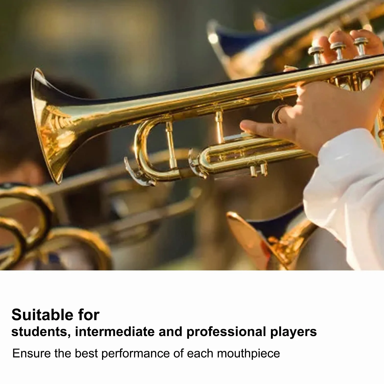 7C Bocchino per Tromba, D'oro Bocchini in Ottone per Principianti e Musicisti Professionisti Accessori per Tromba