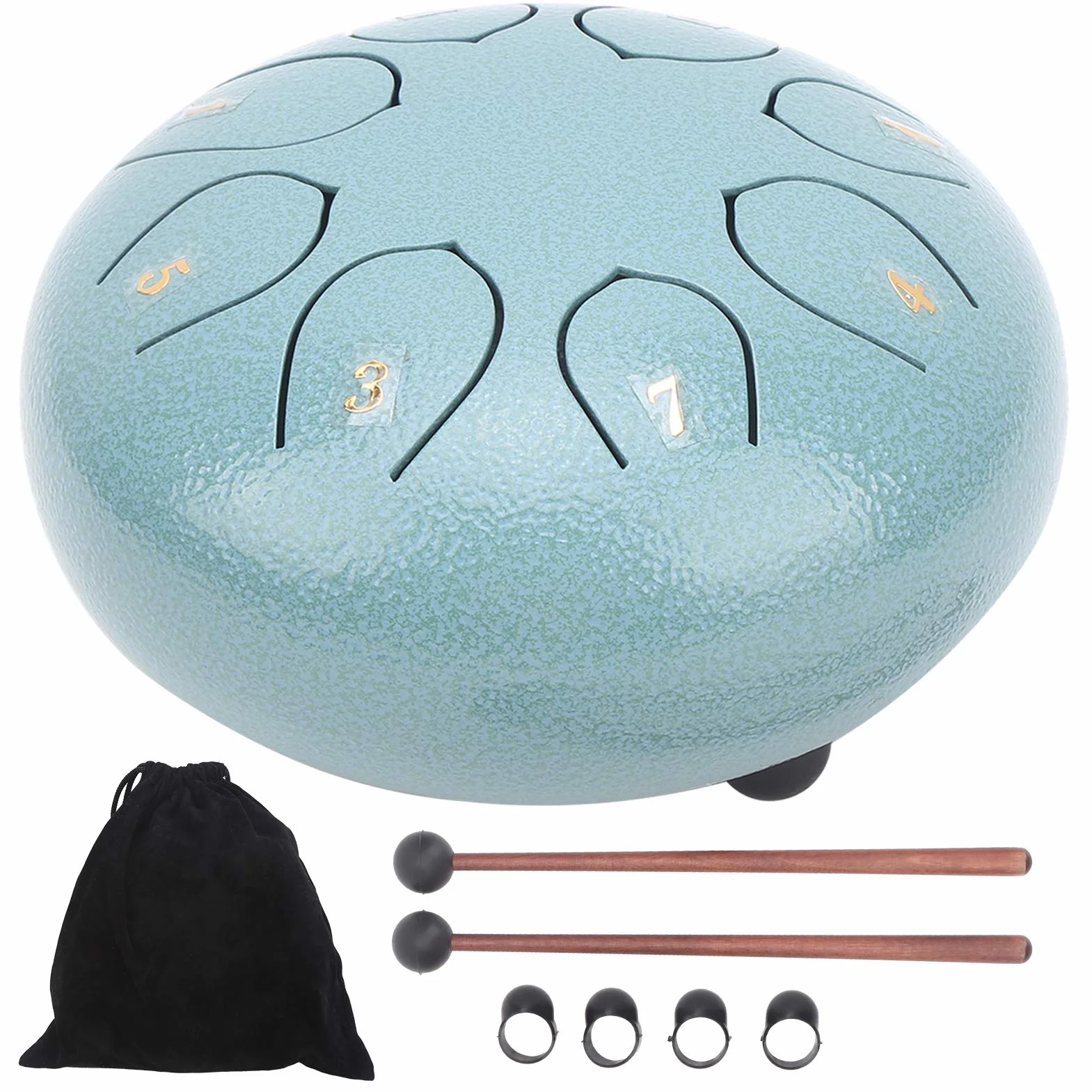 Fingerpicks Strumento a percussione, Lotus Hand Pan Drum Handpan Drum 6 pollici, strumento a percussione per concerti di intrattenimento per la formazione musicale