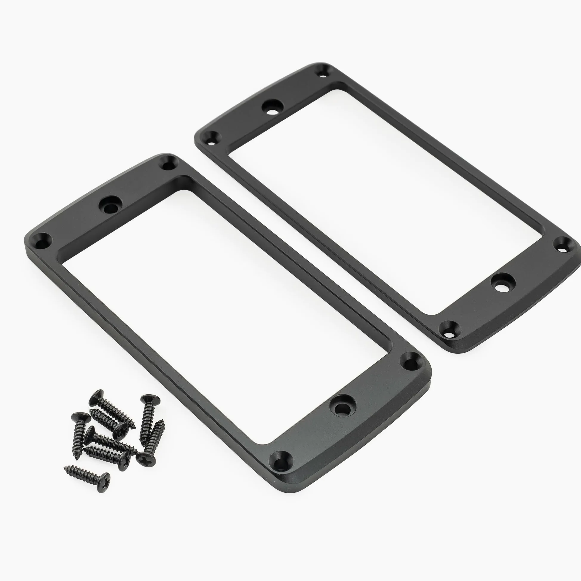 Musiclily Ultra Fondo Piatto Smussato Set Mascherina Pickup Humbucker in Alluminio per Chitarra Elettrica Epi SG, Nero (3mm+5mm)