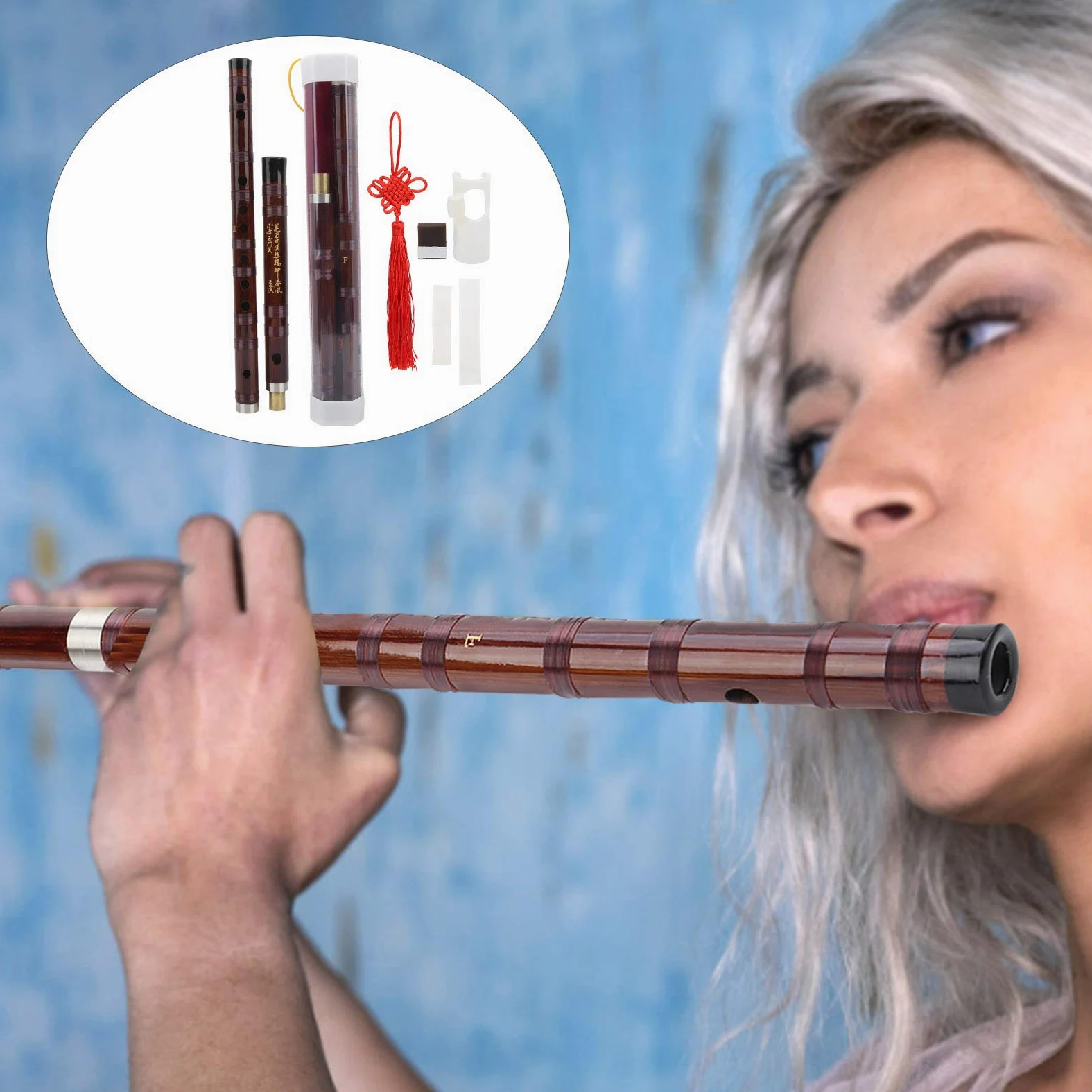 Strumenti Musicali di Tradizione Cinese, Flauto di bambù Giapponese 5 Anni Secco All'ombra Pipa per Flauto di bambù Amaro