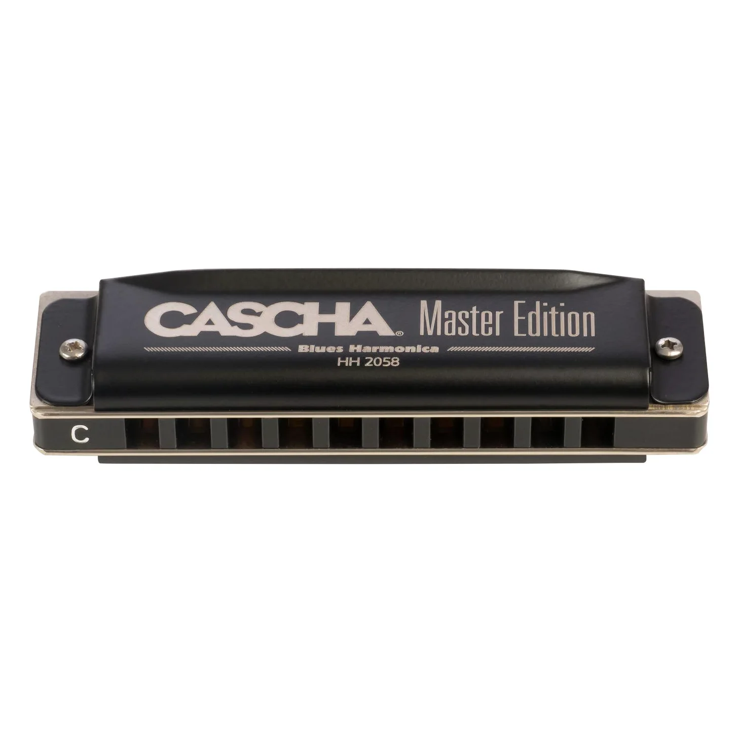 Cascha Master Edition Blues Harmonica, Armonica di Alta Qualità in C Maggiore con Custodia Morbida e Panno per la Pulizia, Nero