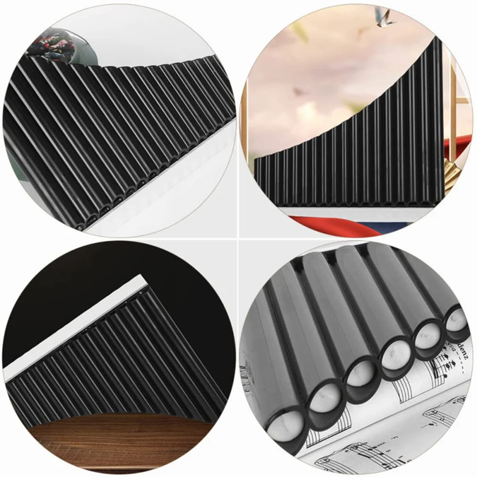 Flauto di Pan a 18 canne, 18 Pipes Pan Flauto C Chiave Pan Pipes Pan Pipes con bocchino Strumento a fiato per Studenti Principianti con Borsa per Il Trasporto