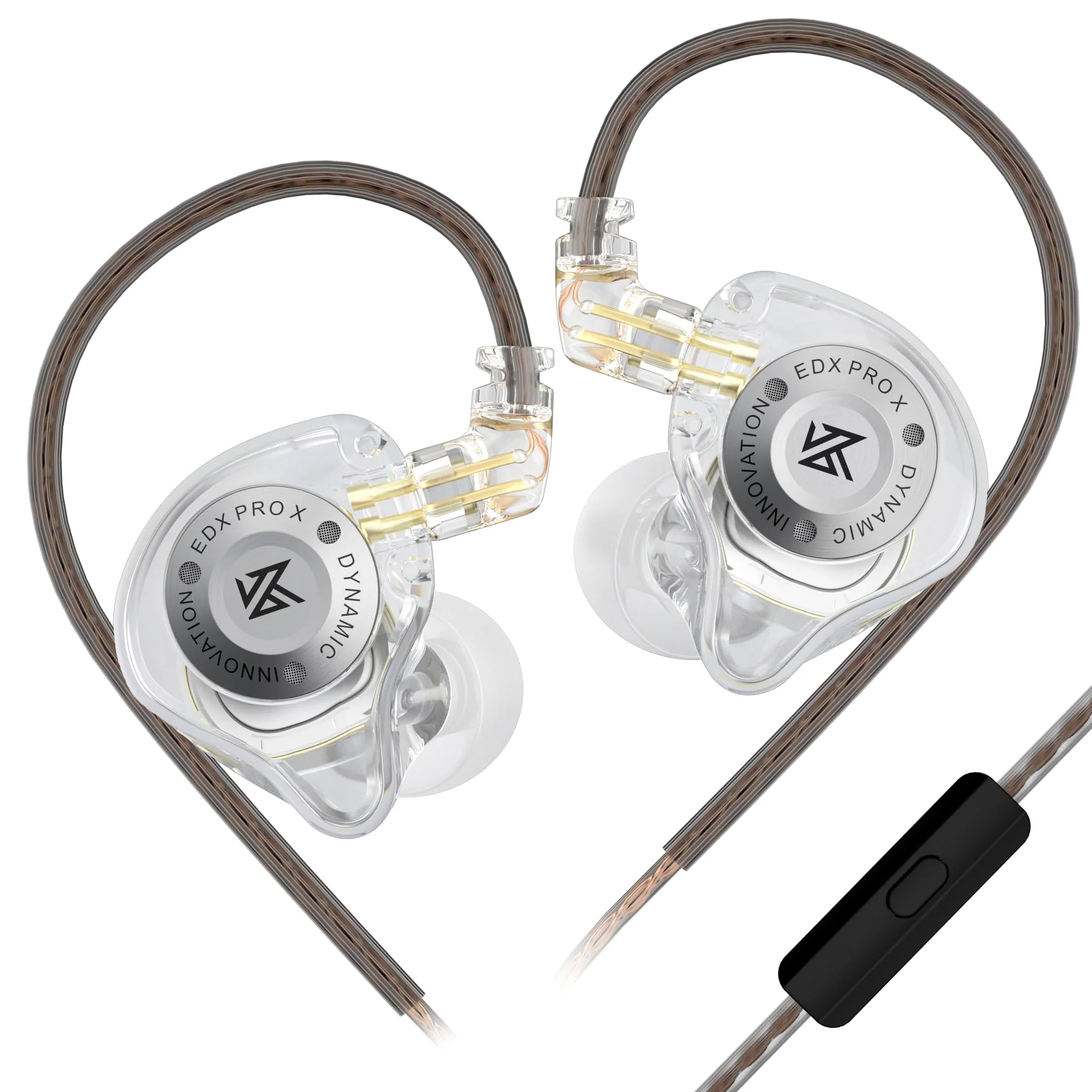 KZ EDX Pro X Auricolari in-ear HiFi IEM, monitor di bassi profondi con cavo rimovibile, per cantanti DJ audiofili