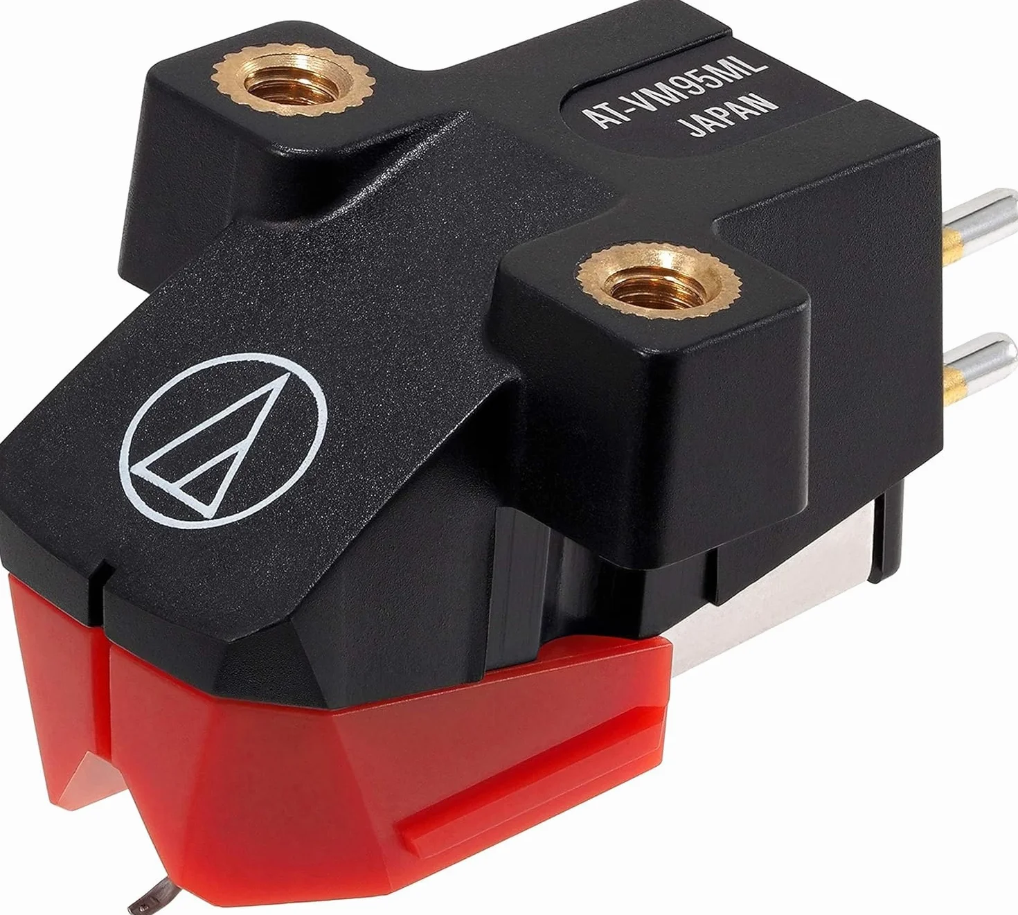 Audio-Technica AT-VM95ML Dual Moving Magnet Cartridge with Microlinear Stylus (Black/Red)