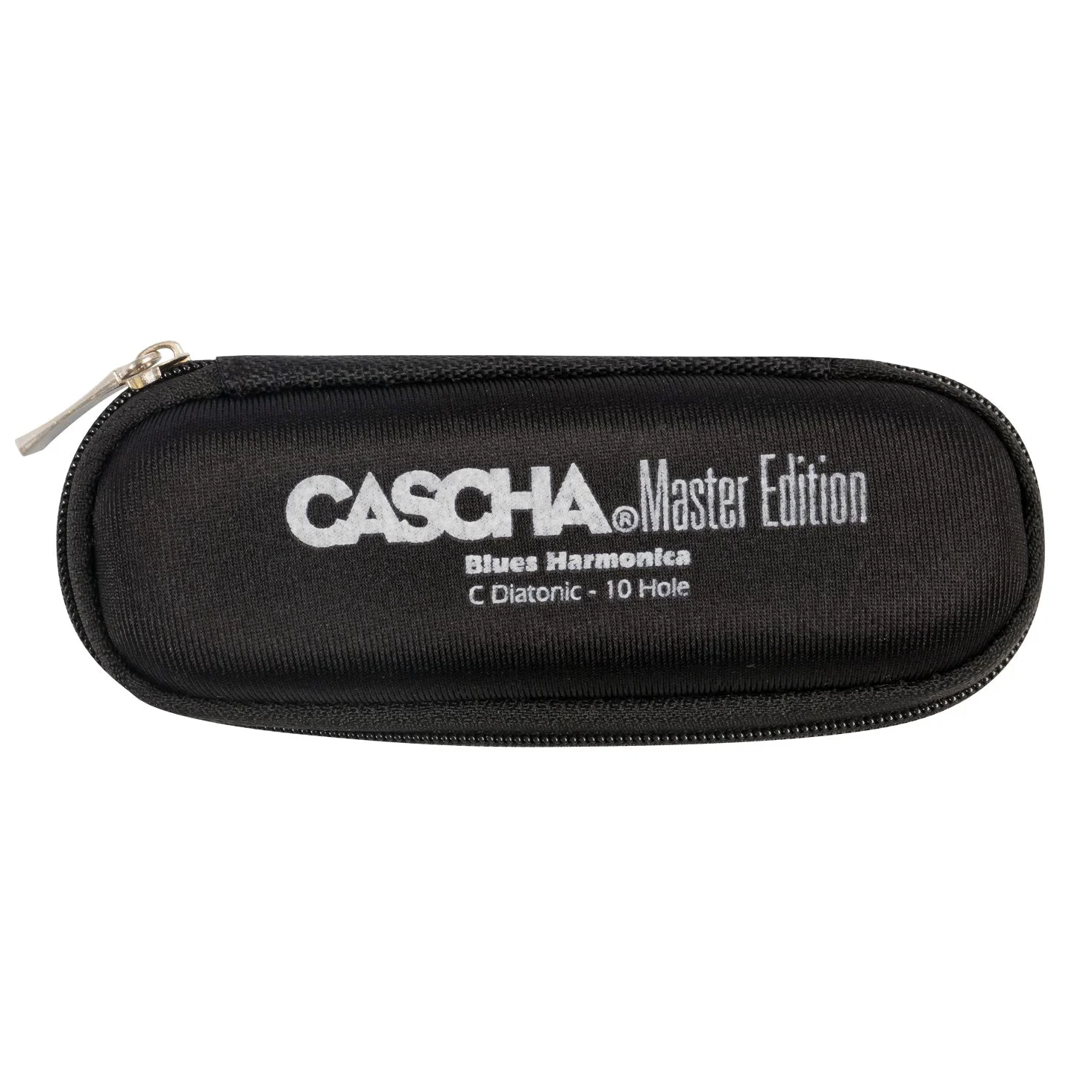 Cascha Master Edition Blues Harmonica, Armonica di Alta Qualità in C Maggiore con Custodia Morbida e Panno per la Pulizia, Nero