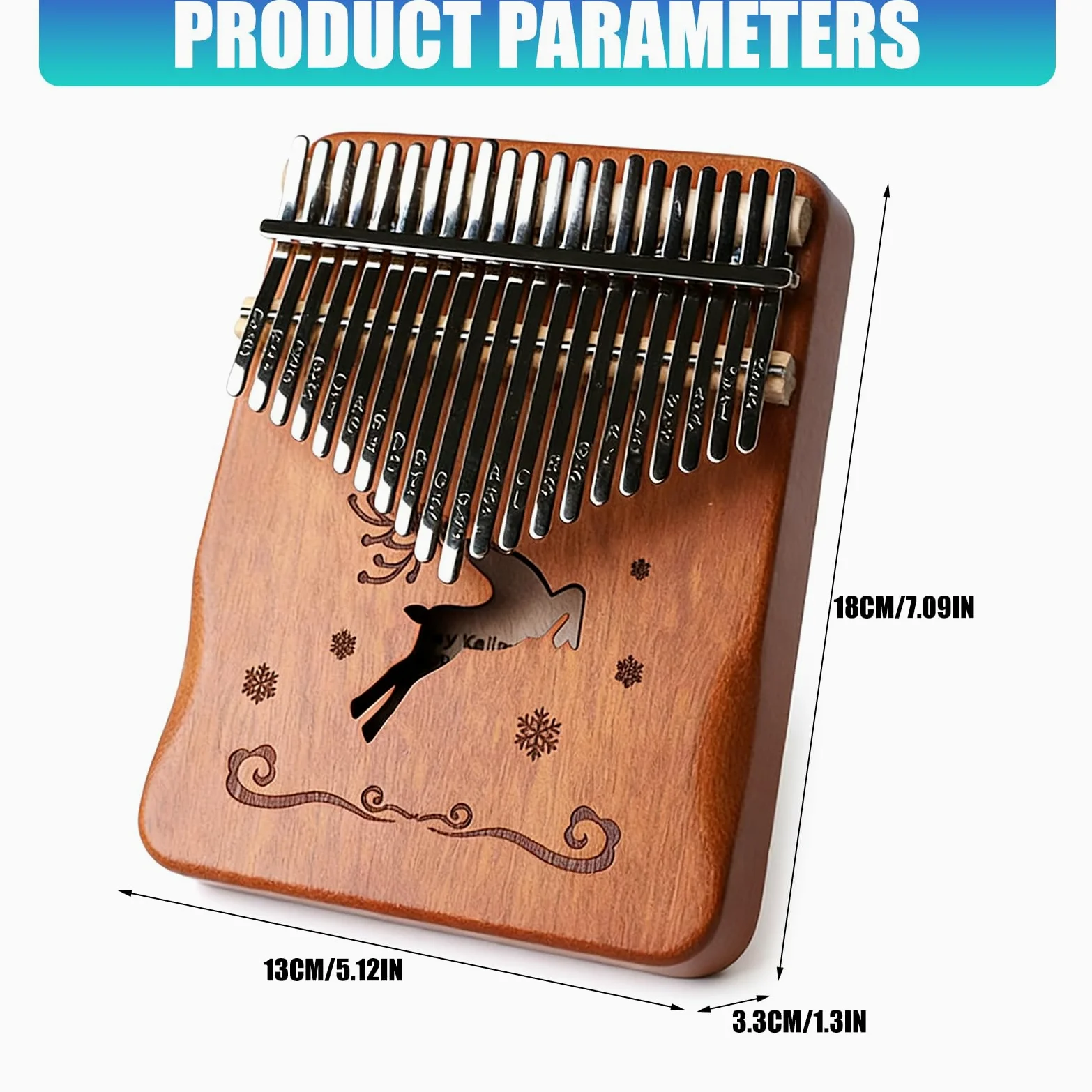 Kalimba, pianoforte da 21 pollici, armonie ricche di alta qualità per principianti e uso da viaggio