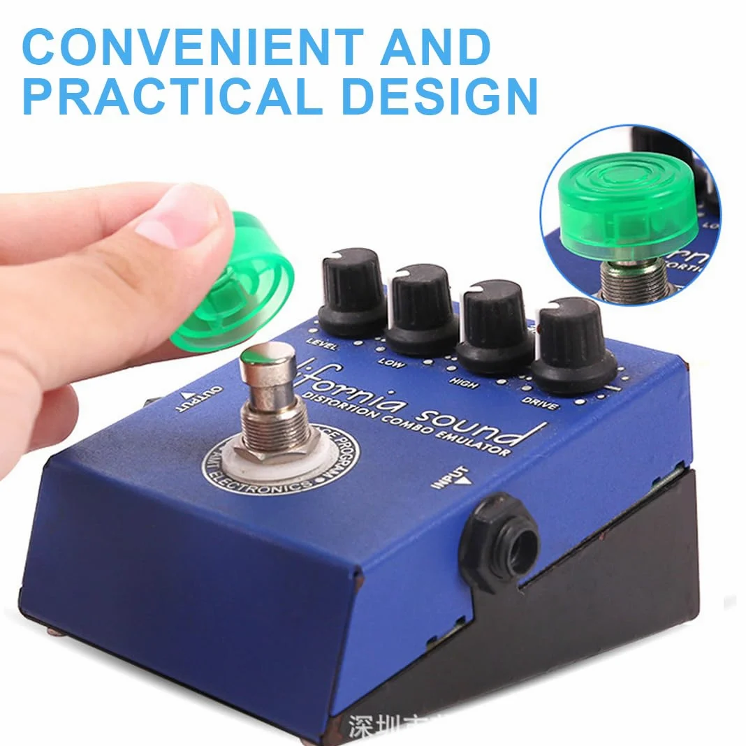 NHP Pedaliera Chitarra,12 Pezzi Copri Pedale per Chitarra Tappo di Protezione Pedale con Interruttore per Chitarra,Pedalboard,Tappi per Effetti,Pedaliere e Chiodi Effetto per Effetti a Pedale Chiodo