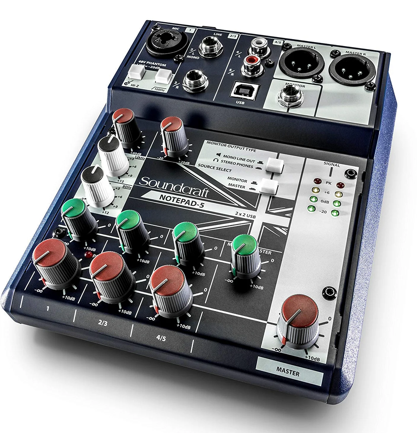 SOUNDCRAFT NOTEPAD 5 Console de mixage avec USB I/O