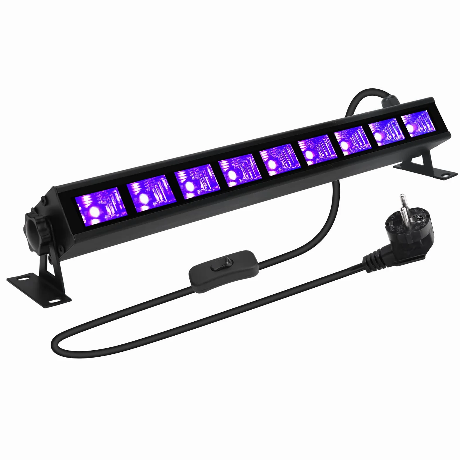 Glostars Faretto UV COB-LED da 36W, UV a 395 nm per feste a luce nera, faretto UV per poster a luce nera, golf, festa di Halloween, palcoscenico, decorazione del giardino