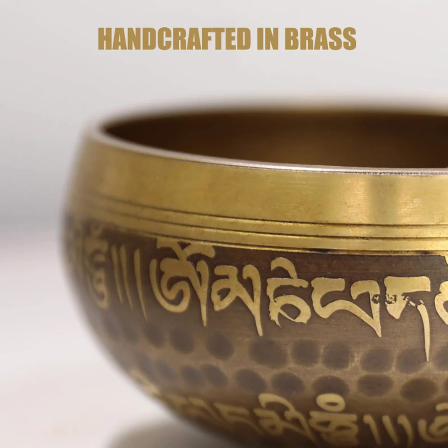 Campana tibetana, set di campane tibetane, con vassoio in seta e bastone in legno, calibro da 9 cm, questa ciotola per canto buddista, ideale per l'editazione dello yoga e la guarigione del suono