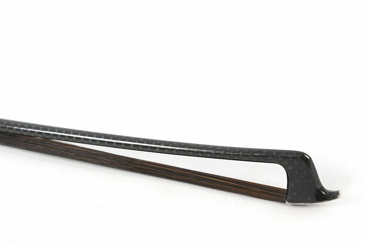 4/4 full size violino Arco Forte luce Fibra di Carbonio Stick Snakewood Rana Arco Naturale capelli bel modello intarsio