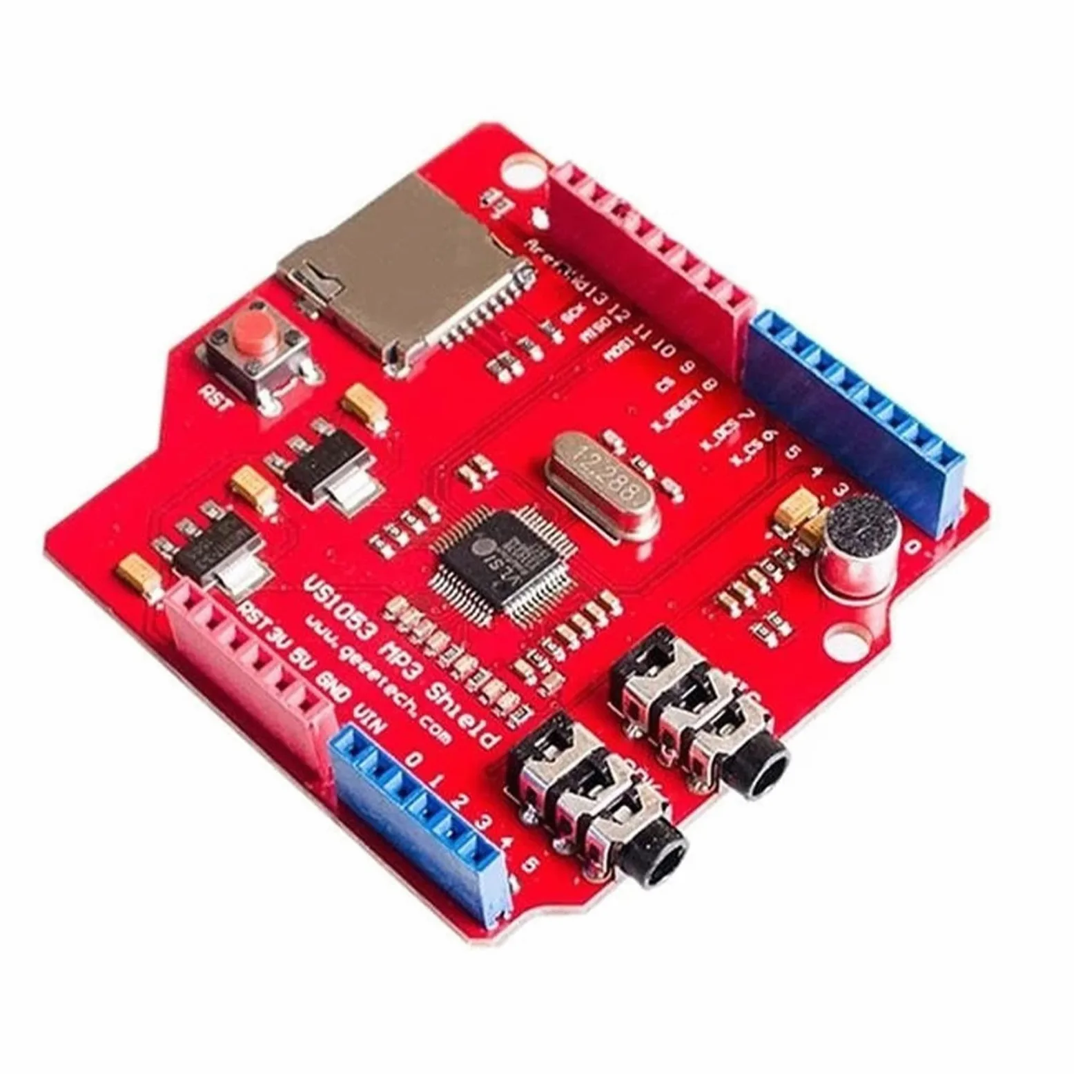 ZEZEFUFU 1 PZ VS1053 Stereo Audio Lettore MP3 Shield Record Decodifica Modulo Circuito di Sviluppo per Arduino con slot per schede TF