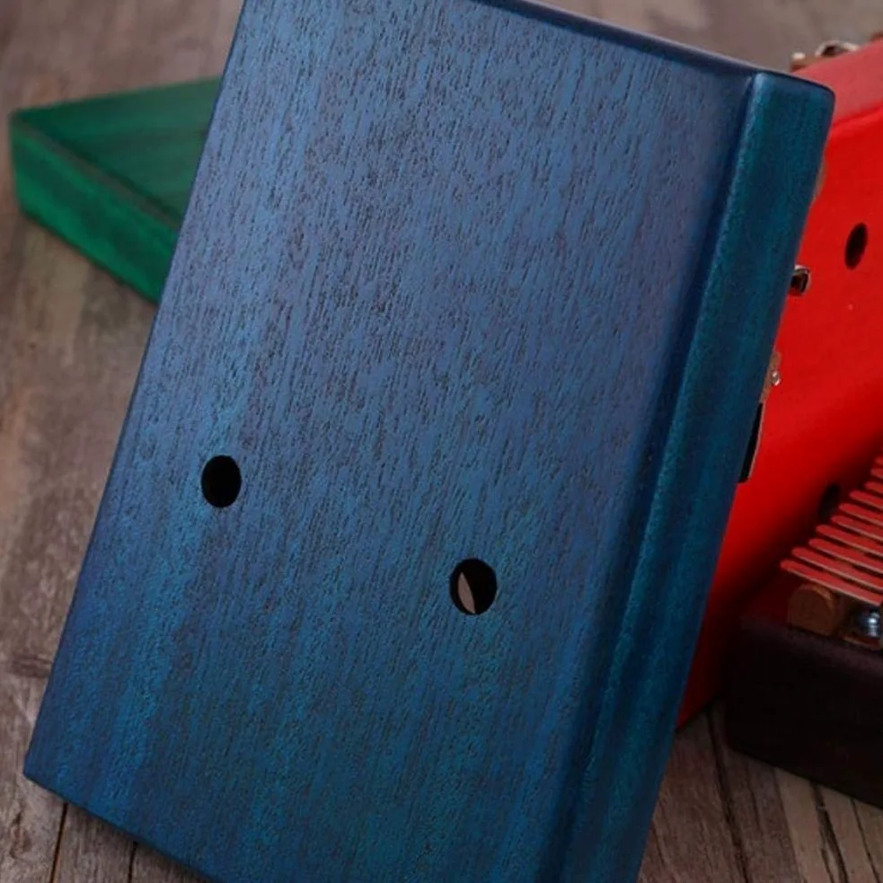 Pianoforte Kalimba a 17 tasti, in mogano, strumento musicale, ottima idea regalo, BLUE