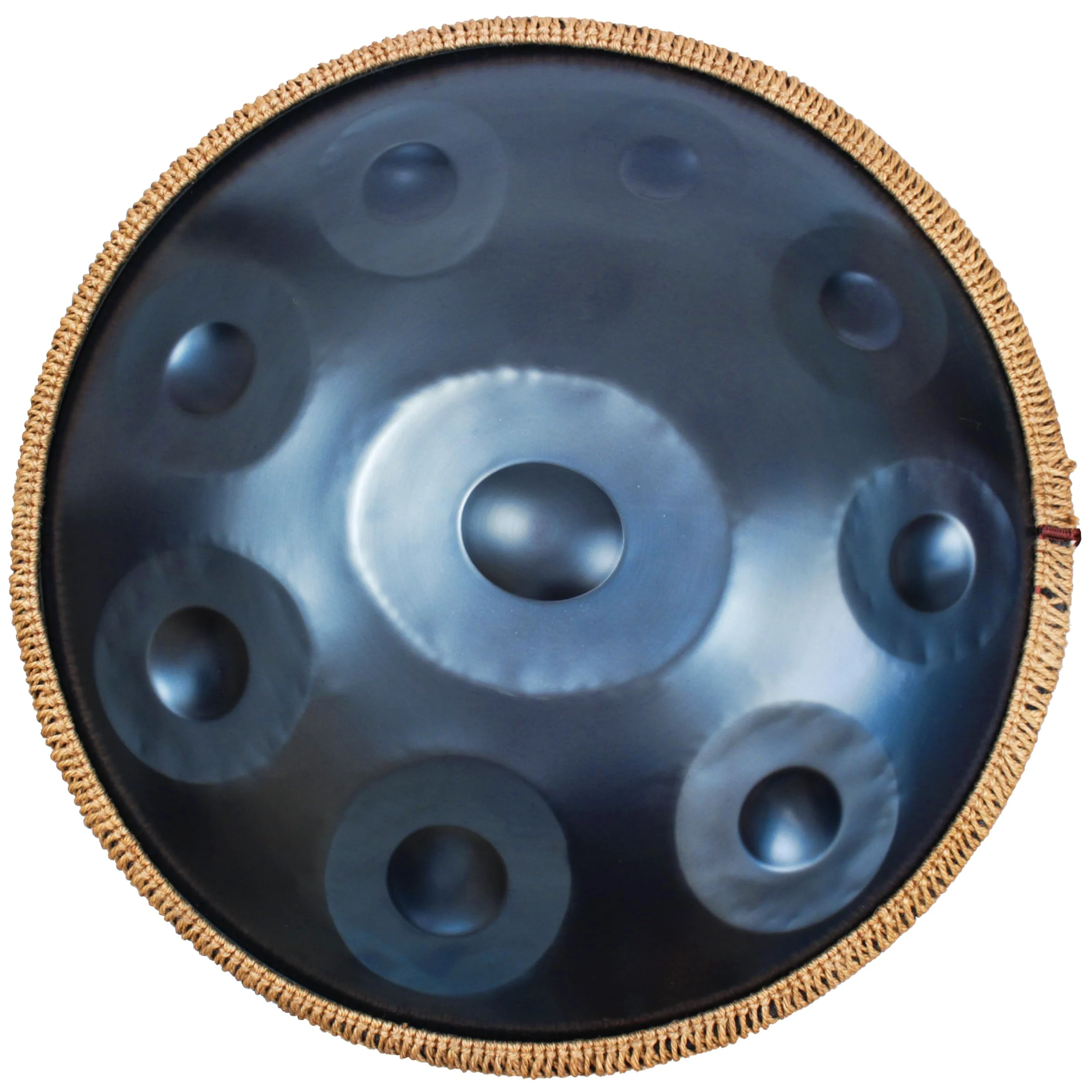 Blue Harmonic Handpan, tamburo a mano in D-Moll, 9 toni, 22 pollici, con custodia, percussioni per la guarigione del suono, meditazione personale, yoga