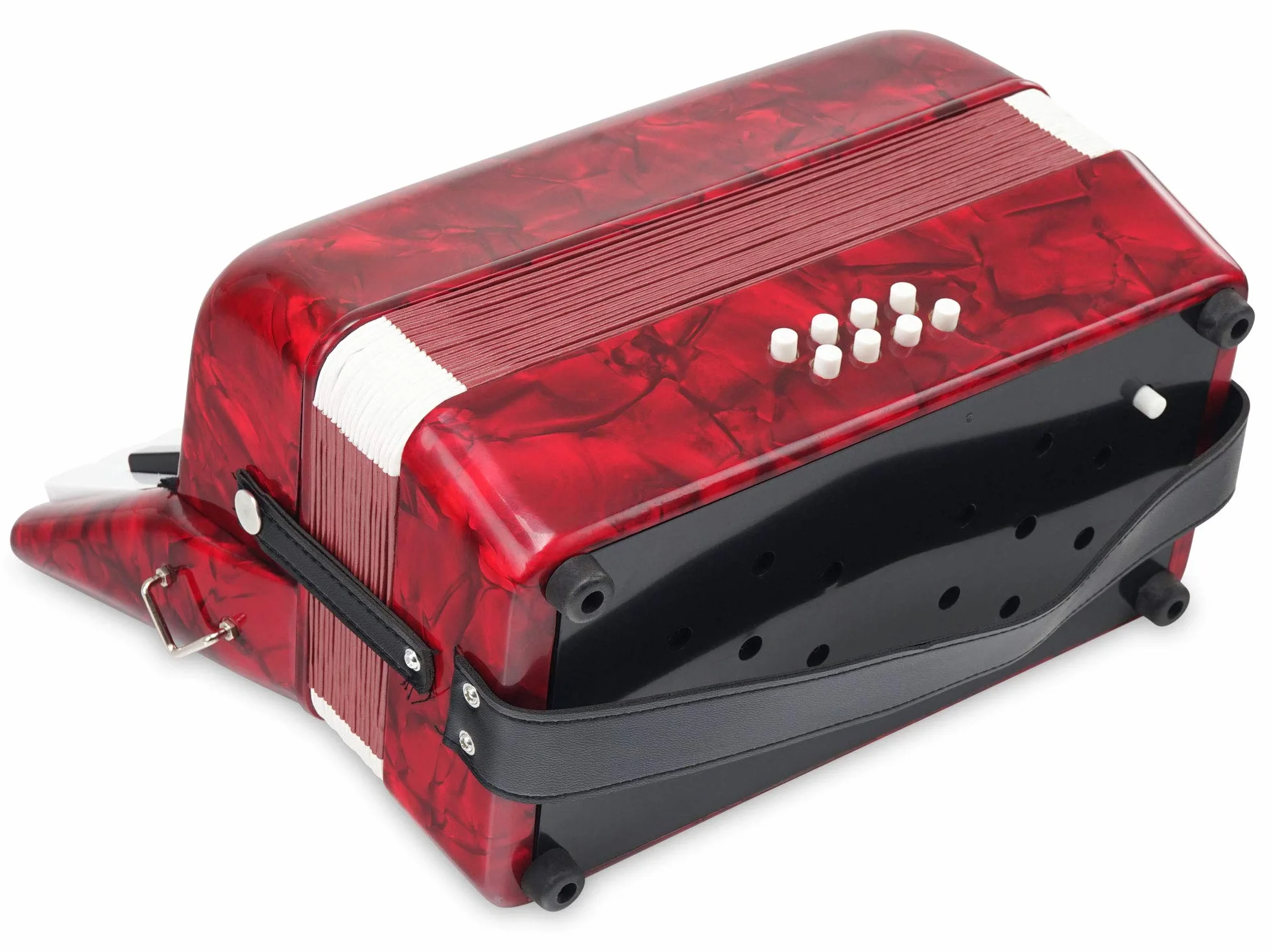 Classic Cantabile Secondo Junior Fisarmonica 8 bassi (22 tasti diatonici, 8 bassi, incl. tracolla e custodia) rossa