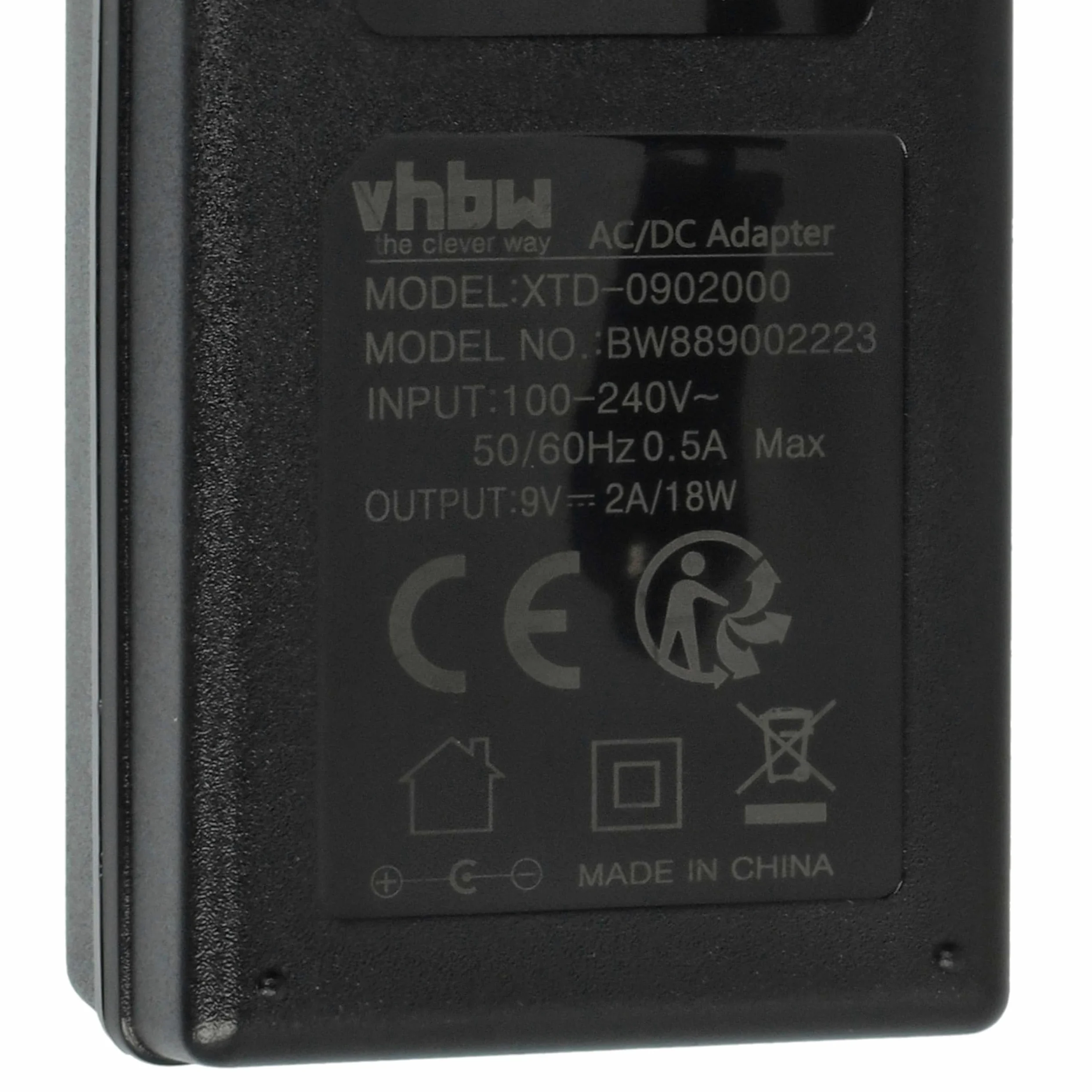 vhbw 1x alimentatore sostituisce Roland PSB-230 EU, PSB-1U per elettrodomestici - Alimentatore AC/DC, 9 V