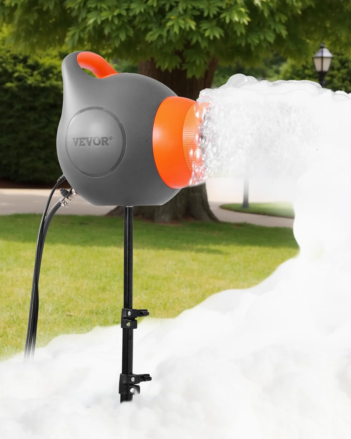 VEVOR Macchina Schiuma per Feste Eventi, Cannone Schiuma per Feste Potenza Nominale 115 W Portatile con Supporto Treppiede, per Cortile, Piscina, Eventi all'Aperto