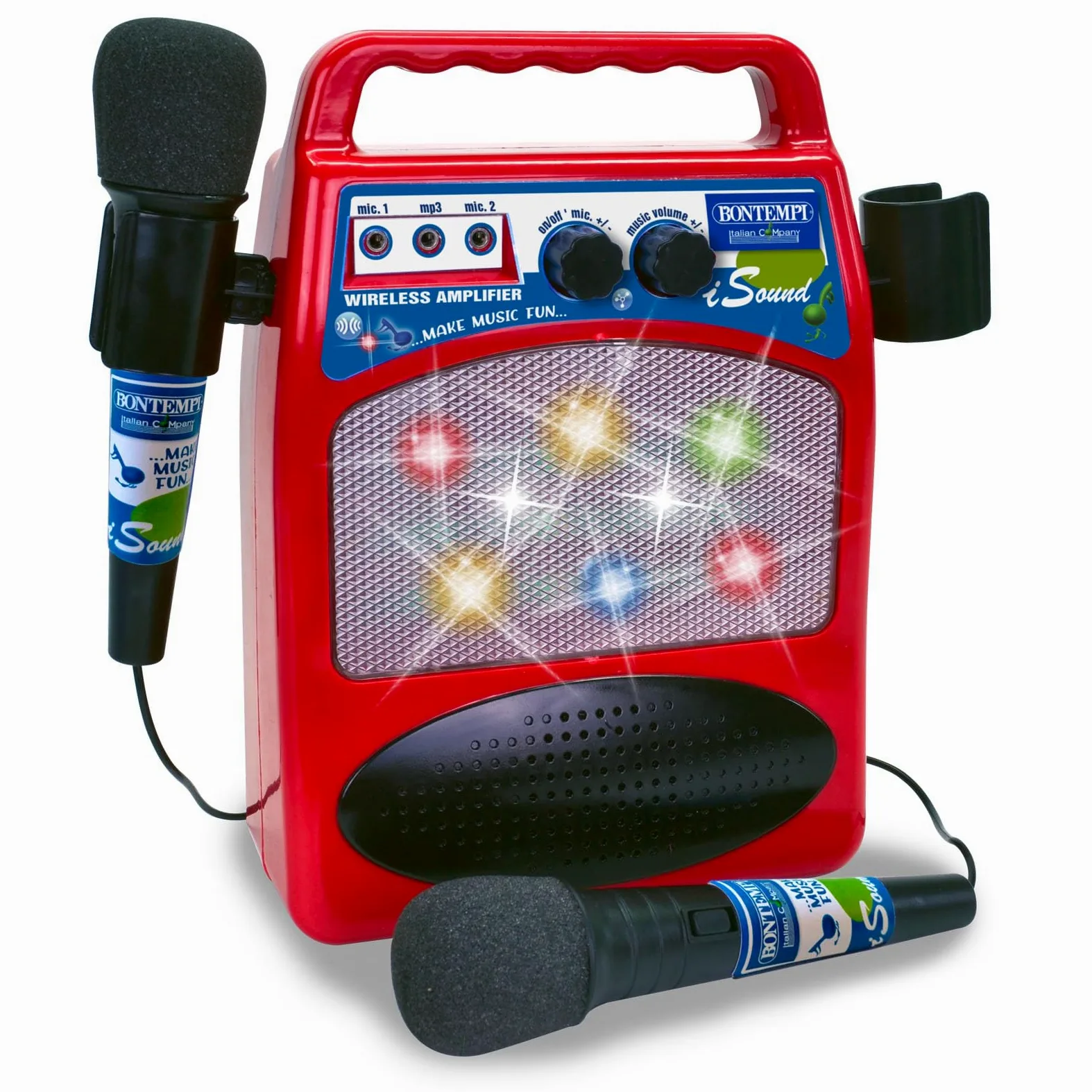 Bontempi | SonicSync - L'Amplificatore Wireless con Doppio Microfono per un Soundcheck Perfetto! 280x260x70 mm