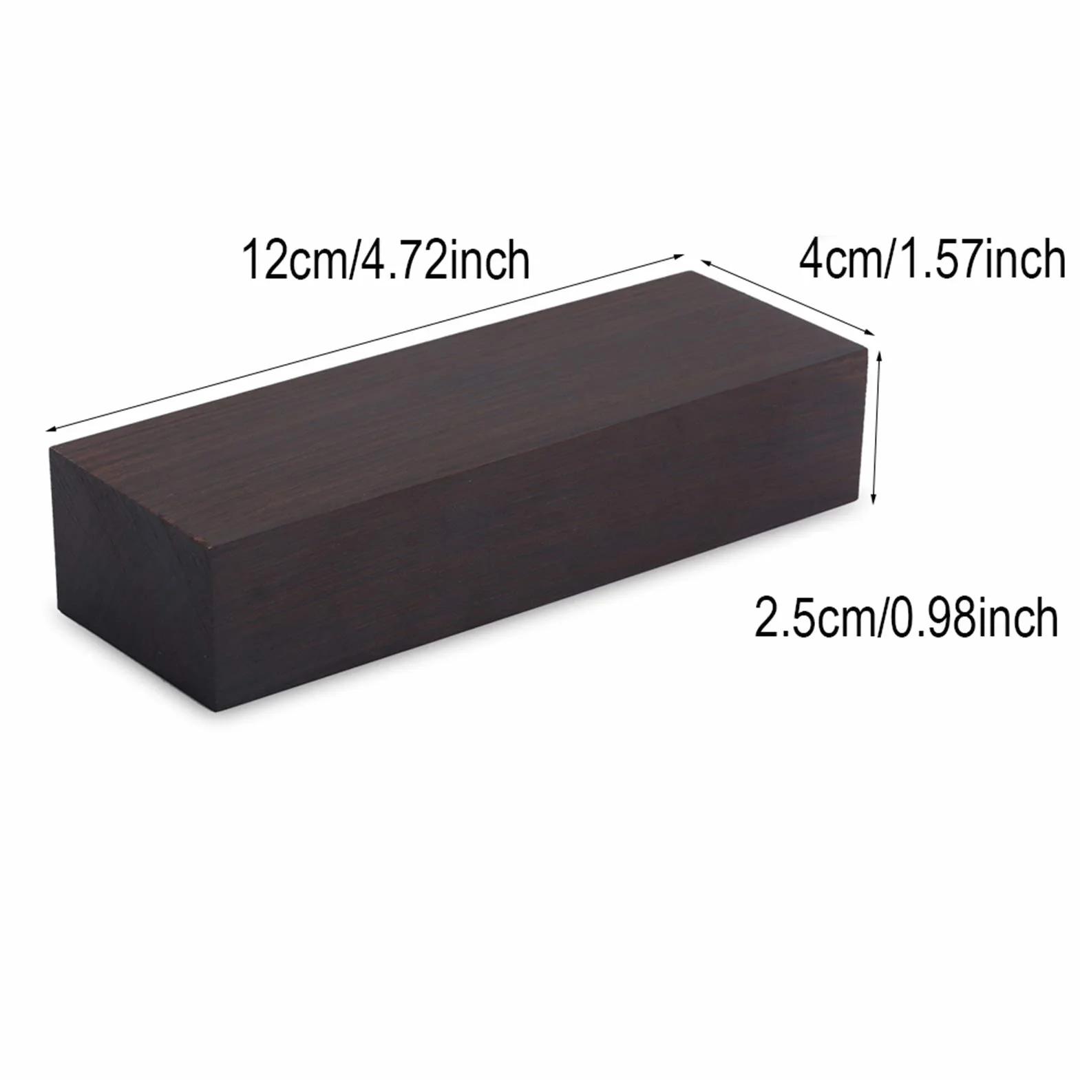Akozon 12*4*2.5 Legno di Ebano Nero Vuoto Materiale Fai da Te per Strumenti Musicali, Strumenti Musicali
