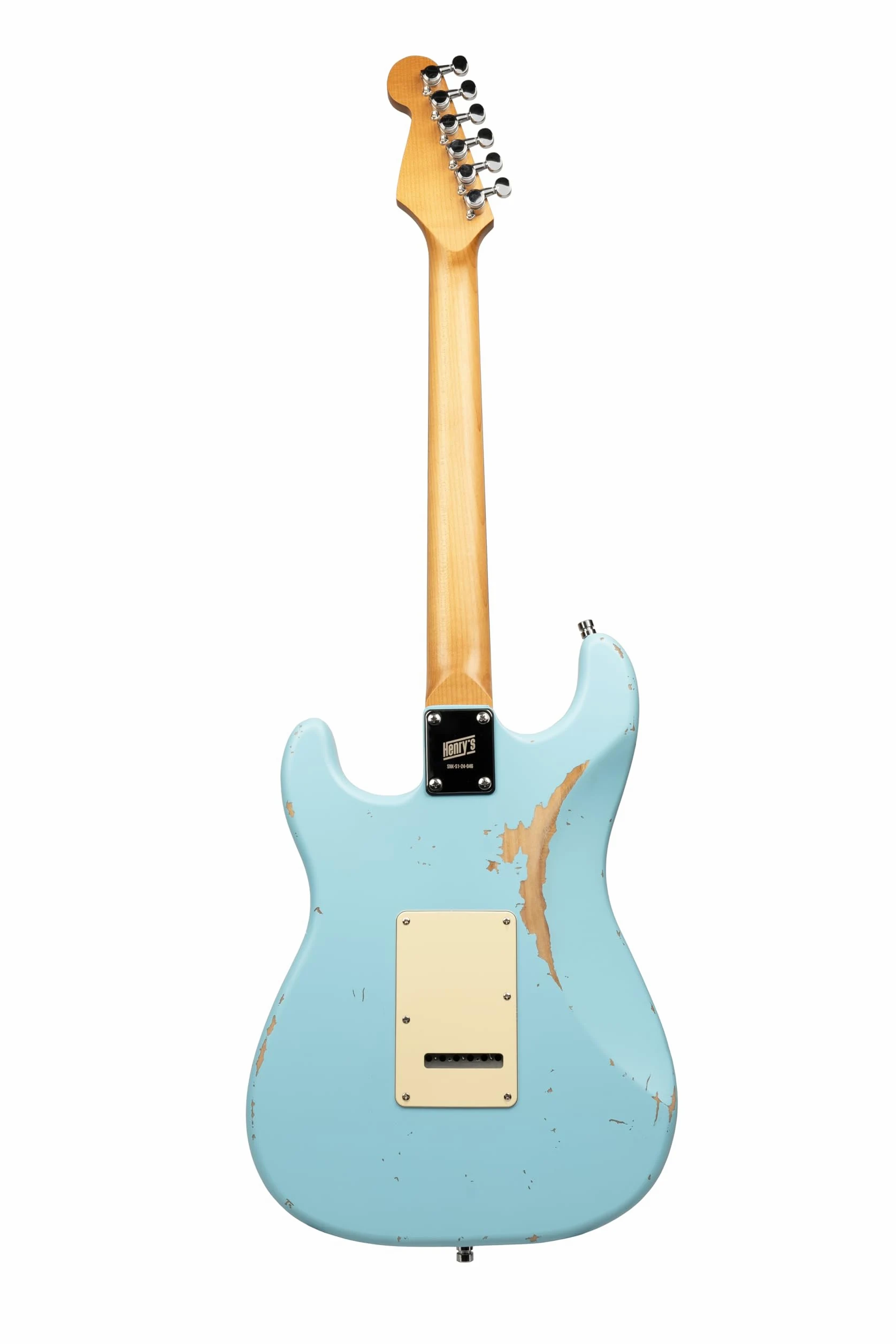 Henry’s ST-1 Python Strat Chitarra Elettrica - Blu - Chitarra Elettrica di Alta Qualità con Corpo in Paulownia - Manico in Acero Tostato - Pickup HSS e Interruttore a 5 Vie