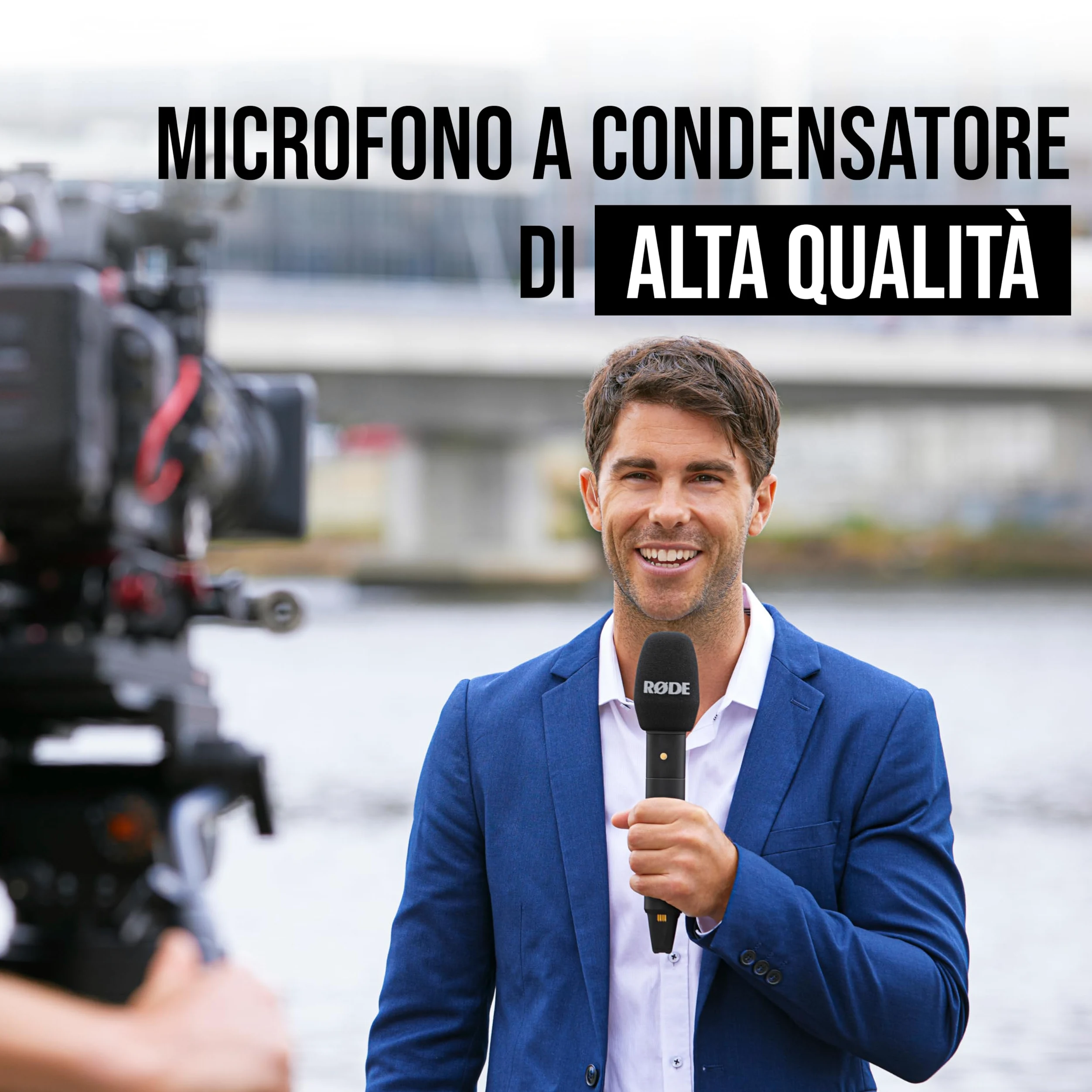RØDE Interview PRO, microfono a condensatore palmare wireless con capsula di livello broadcast e registrazione integrata a 32-bit float per creazione di contenuti, media e interviste