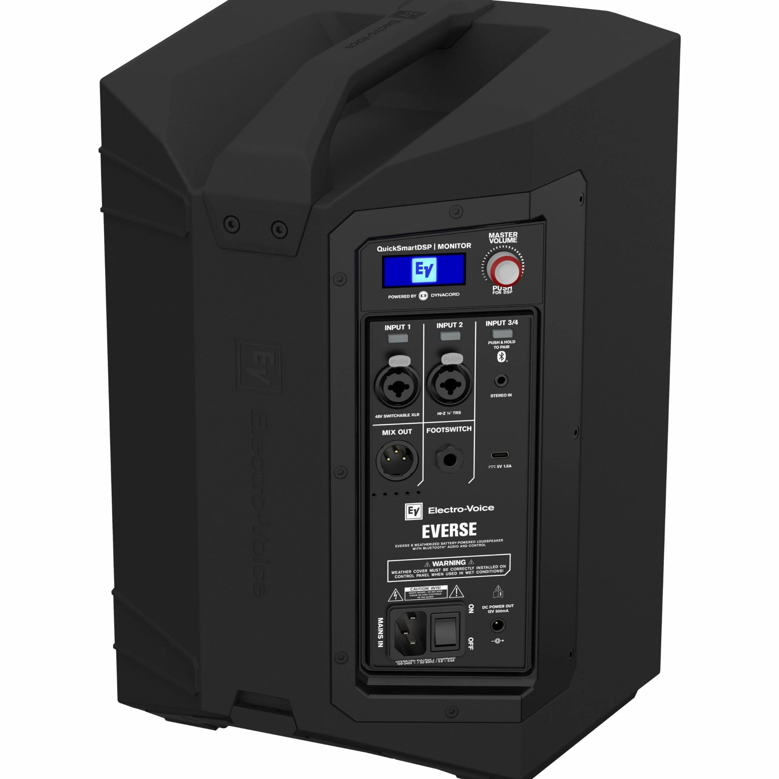 Electro-Voice EVERSE8EU - Altoparlante alimentato a batteria, cavo EU nero, ELE