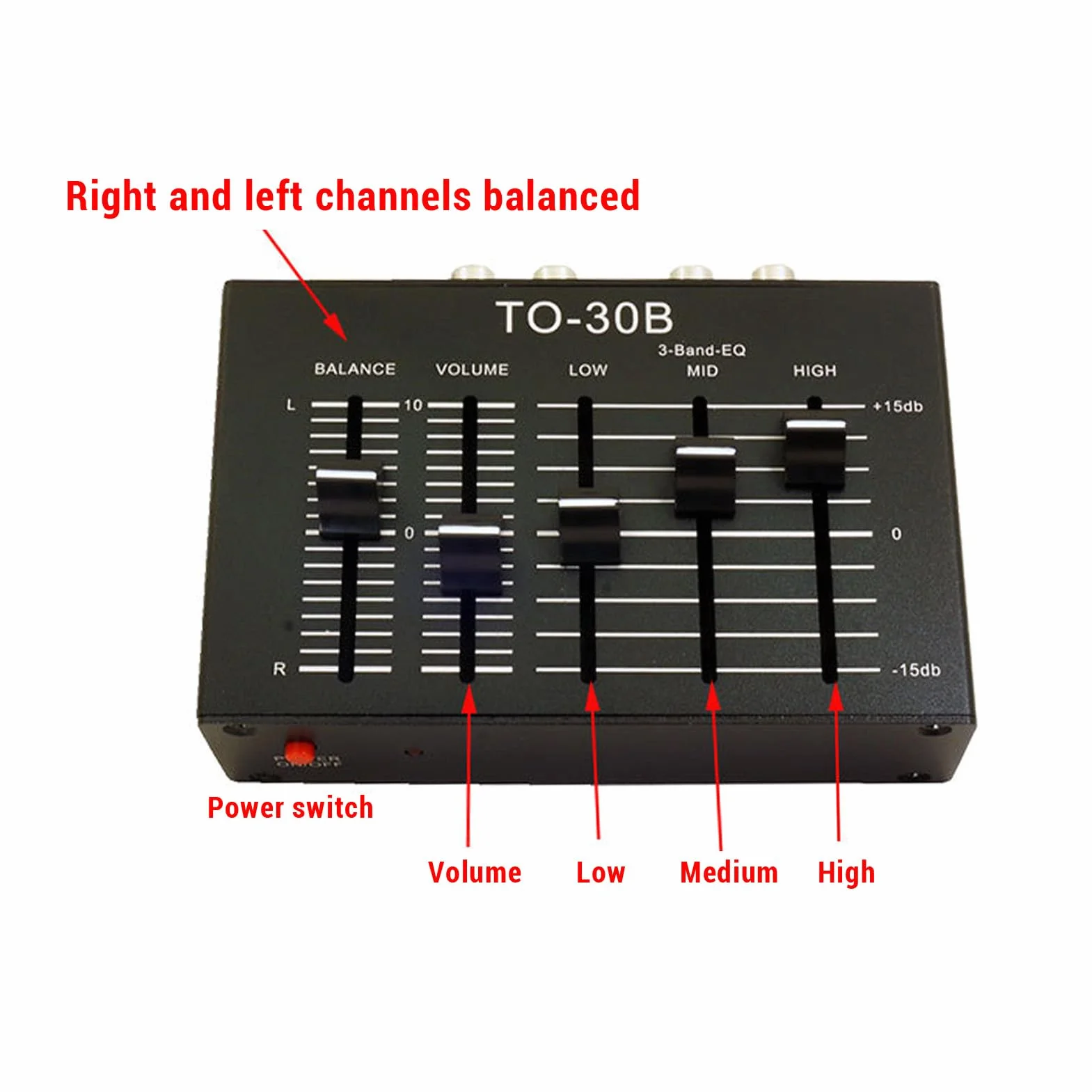 3 Banda EQ, Equalizzatore Stereo con Controllo del Volume e Bilanciamento del Segnale, Regolazione del Bilanciamento, Riduzione del Rumore