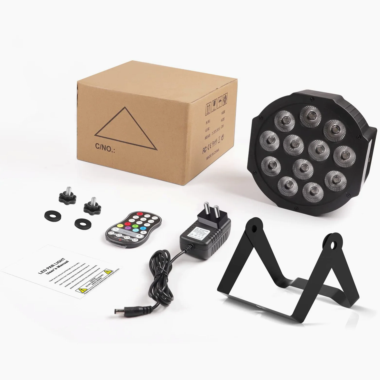 4 Pezzi RGBW Ricaricabile Par LED Batteria, 12 LED Luci da Palco con Telecomando e Funzione Timer, 8CH Illuminazione Palco per Feste DJ Bar Banda Concerto Club Christmas