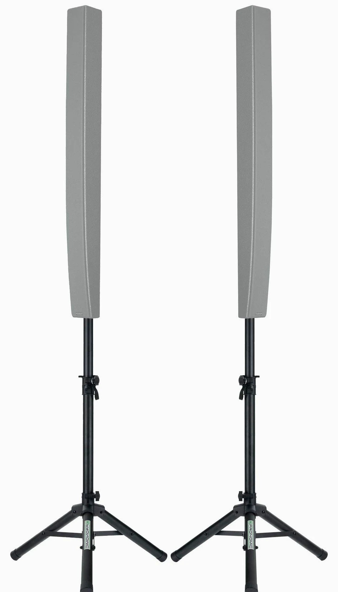 Pronomic SPS-5S Statore Per Casse In Acciaio Set Da 2 - Statore Basso In Acciaio - Ideale Per Line Array, Monitor E Amplificatori Acustici - Altezza Da 67 A 120 Cm - Solo 1,8 Kg - Nero