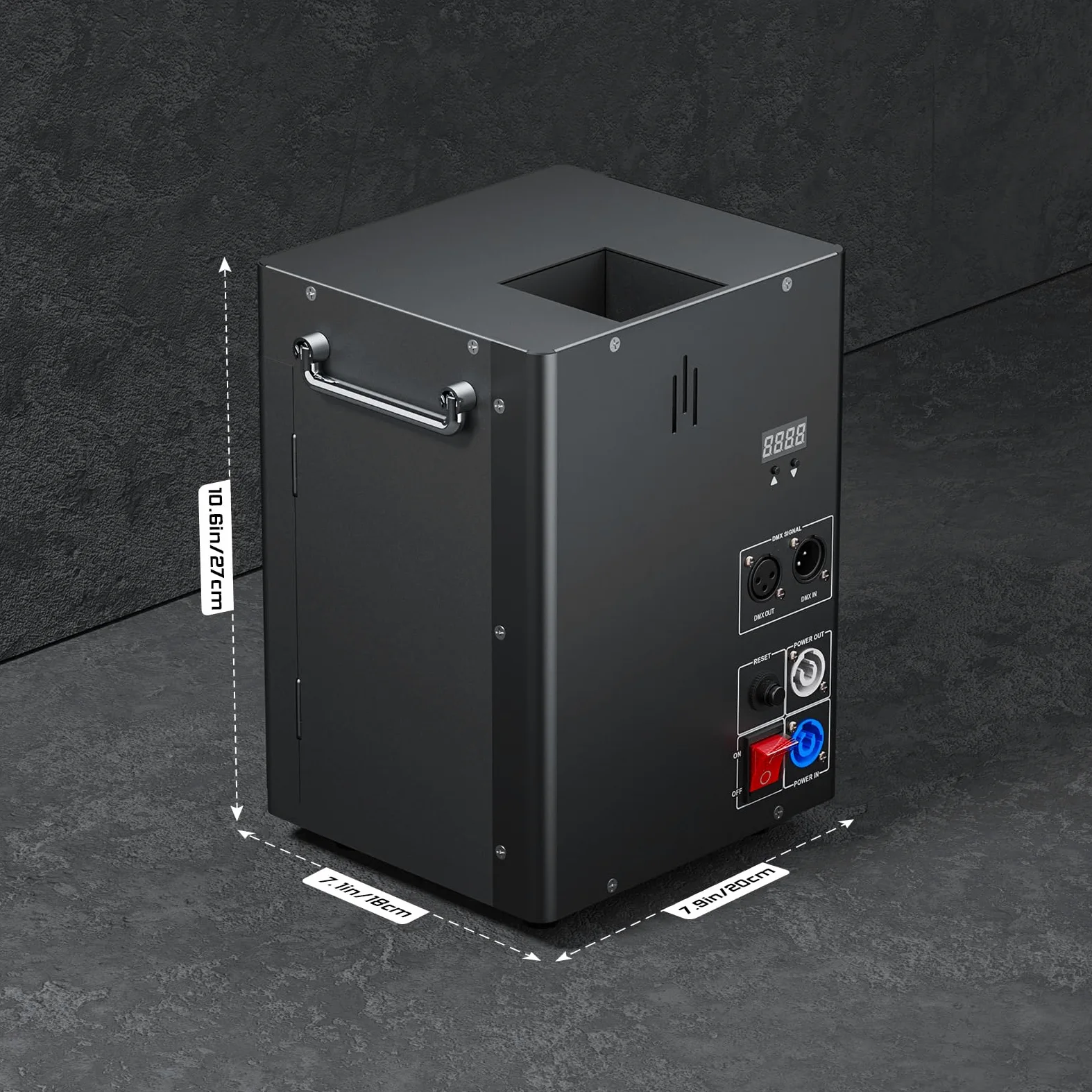 4 pezzi Proiettore di fiamme DJ Jet Flame da 180 W con controllo d-MX, adatto per concerti, spettacoli, feste, Halloween, Natale ed eventi sportivi