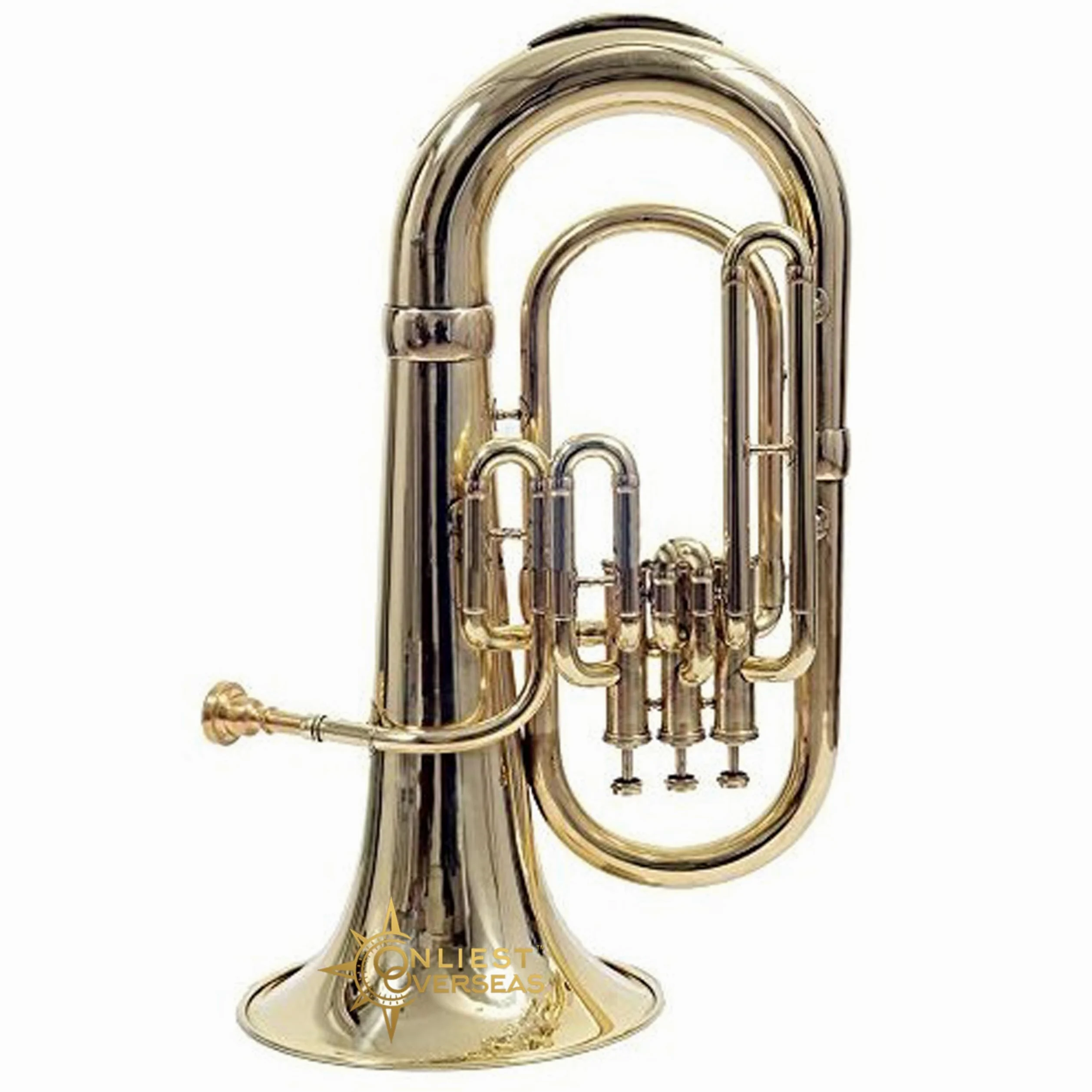Euphonium - Strumento a 3 valvole in ottone con tono caldo, valvole lisce, per musicisti e studenti.