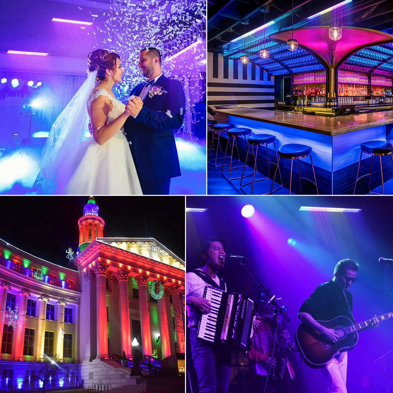 BETOPPER Barra Luce LED 105W RGBW, PAR LED DJ con DMX512, Controllo Audio, Effetti Beam/Wash/Strobe e Mappatura Pixel per Illuminazione Stage, Club, Concerti ed Eventi