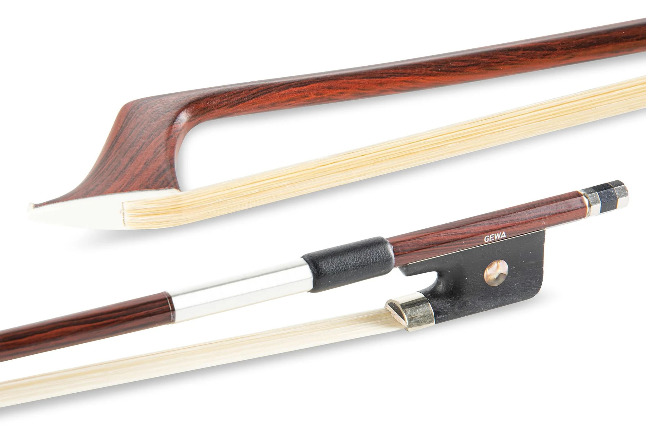 GEWA Archetto per violoncello Carbon Student 4/4 - Aspetto legno Marrone scuro - Tallone in ebano - Crine naturale