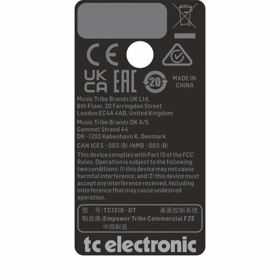 Plug-in di espansione spaziale TC Electronic TC1210-DT con controller hardware dedicato