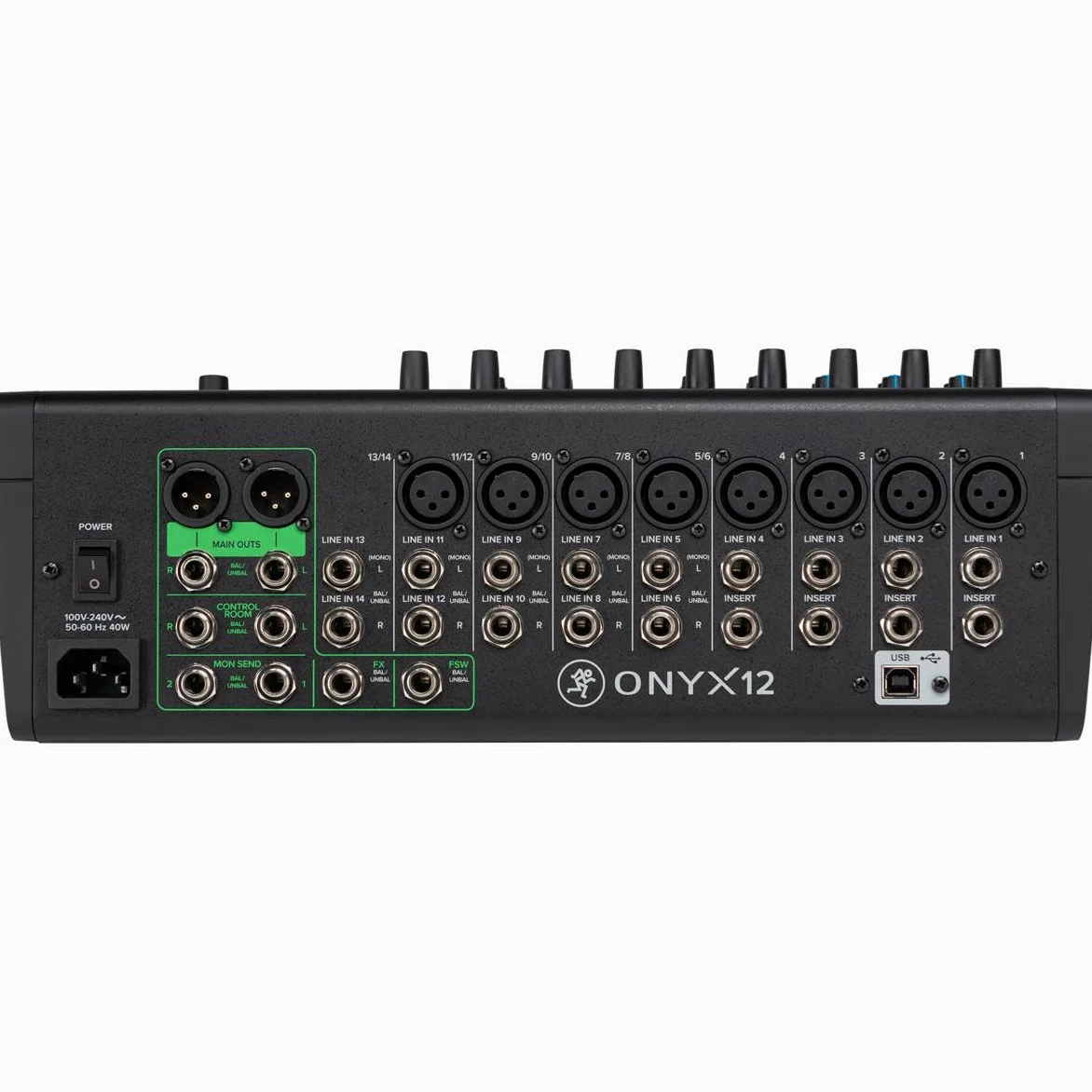Mackie Mixer analogico premium a 12 canali serie Onyx con USB multi-traccia (Onyx12)