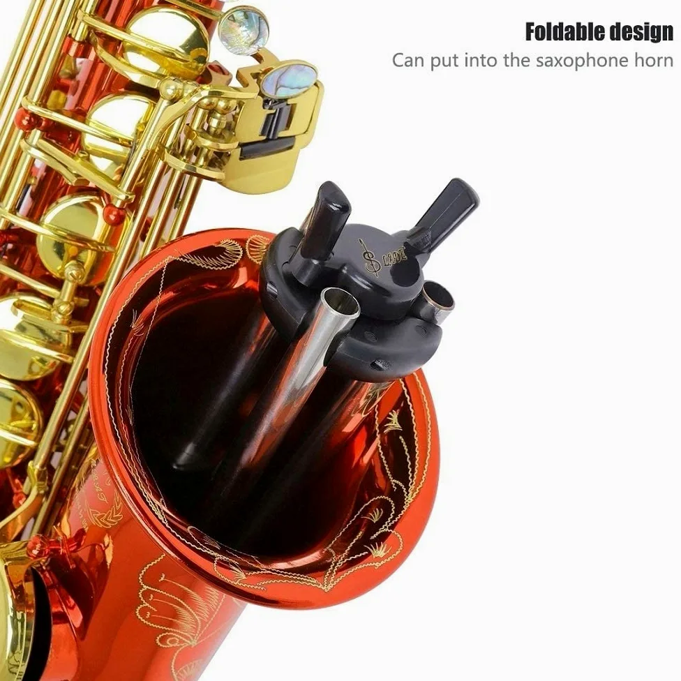 Foldable Alto Saxophone Stand Stainless Steel Sax Stand Holder Portable Saxophone Bracket Adjustable Stand with Leather Bag