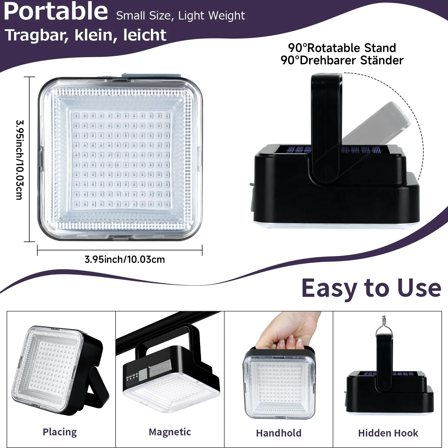 Luce nera ricaricabile, luce UV dimmerabile, 120 LED ultravioletti, adatta per feste al neon, Halloween, body painting, vernice UV, effetto fluorescente