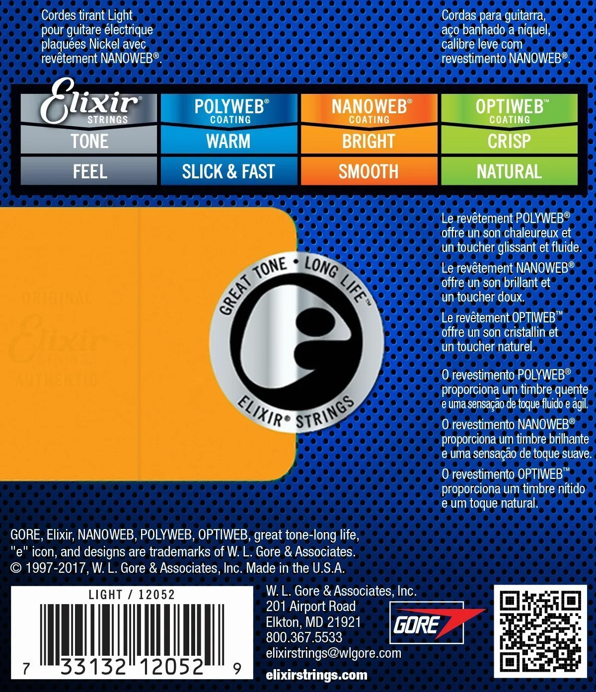 Elixir muta chitarra elettrica 010-046 nanoweb cod. 12052