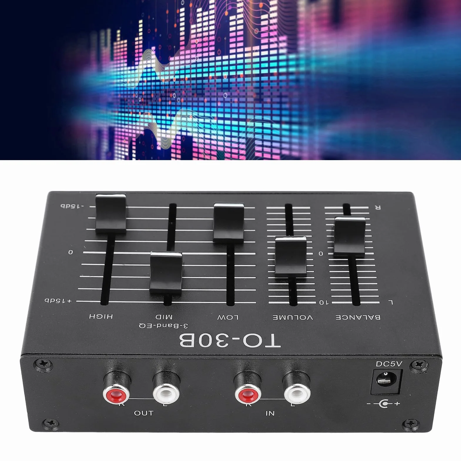 3 Banda EQ, Equalizzatore Stereo con Controllo del Volume e Bilanciamento del Segnale, Regolazione del Bilanciamento, Riduzione del Rumore