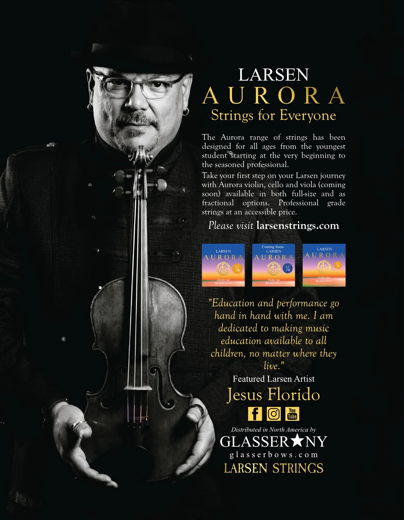 Larsen Aurora Violoncello 4/4 - Corda LA - Corda individuale - Medium - Tensione 17,4kg/ 38.4lbs