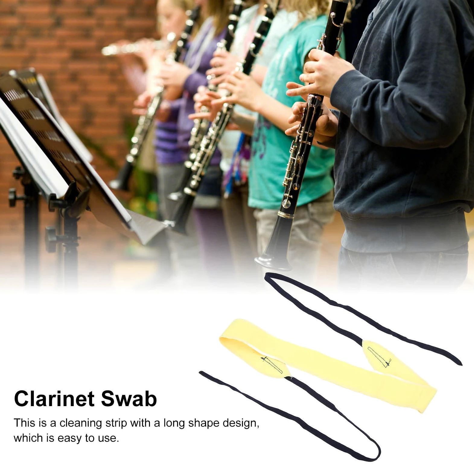 3 Pezzi Panno di Pulizia per Sassofono Fibra Ultrafine Clarinetto Interno Tubo Tamponi Strumento Detergente per Sassofono per Sax Contralto/Tenore/Strumenti a Fiato e Legni