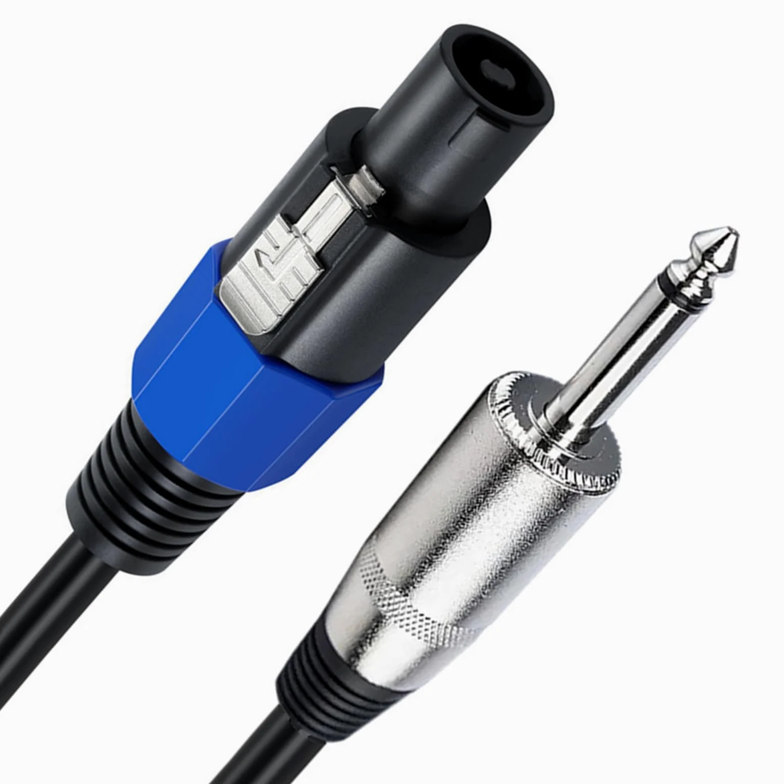 Cavo adattatore maschio da 6,35 mm a maschio Speakon maschio da 6,35 mm a connettore maschio Speakon per amplificatore di potenza altoparlante mono da 6,35 mm amplificatore per chitarra