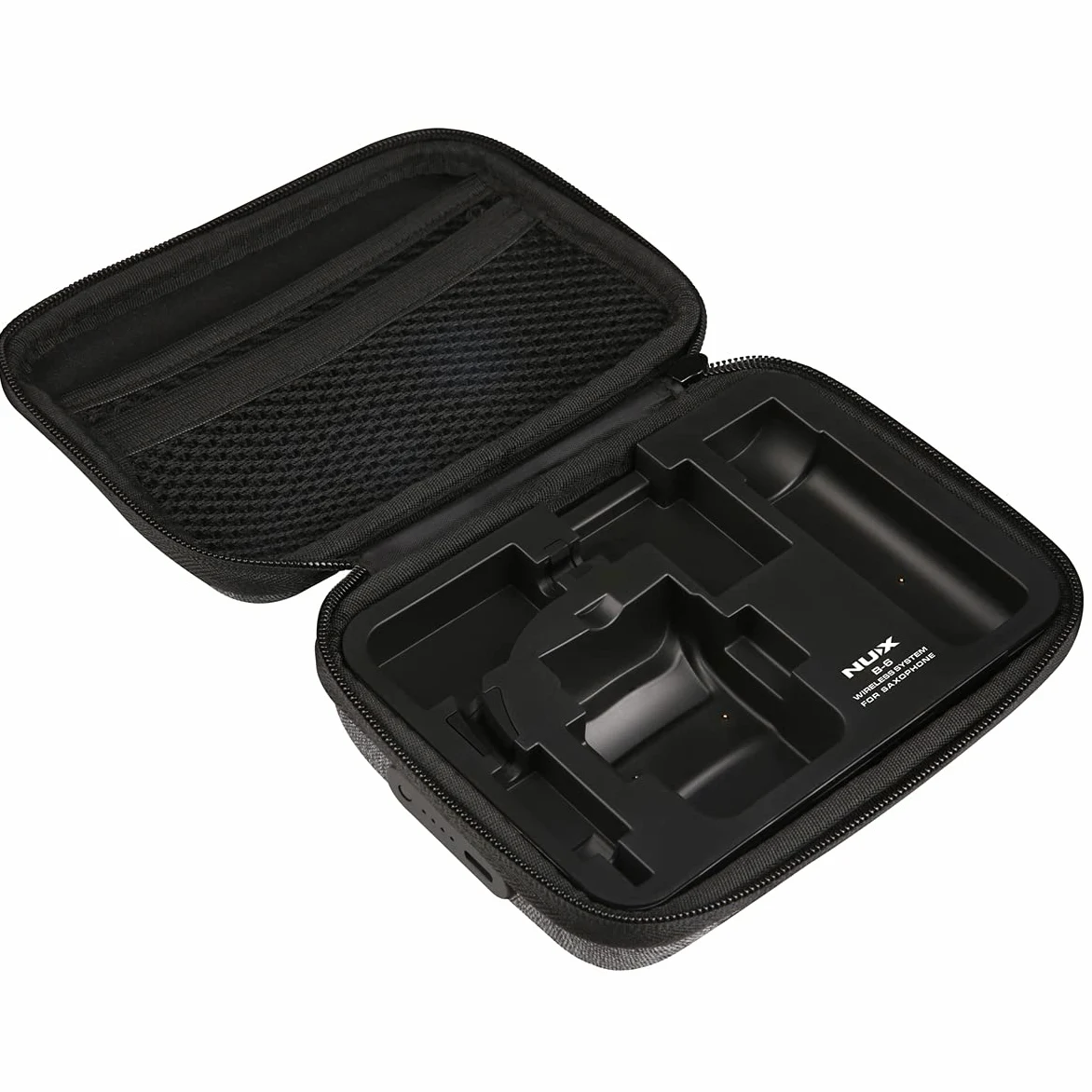 NUX B-6 - Sistema wireless per sassofono con custodia ricaricabile, portata 20m, audio 24 bit/44,1 kHz, microfono senza fili 2,4 GHz