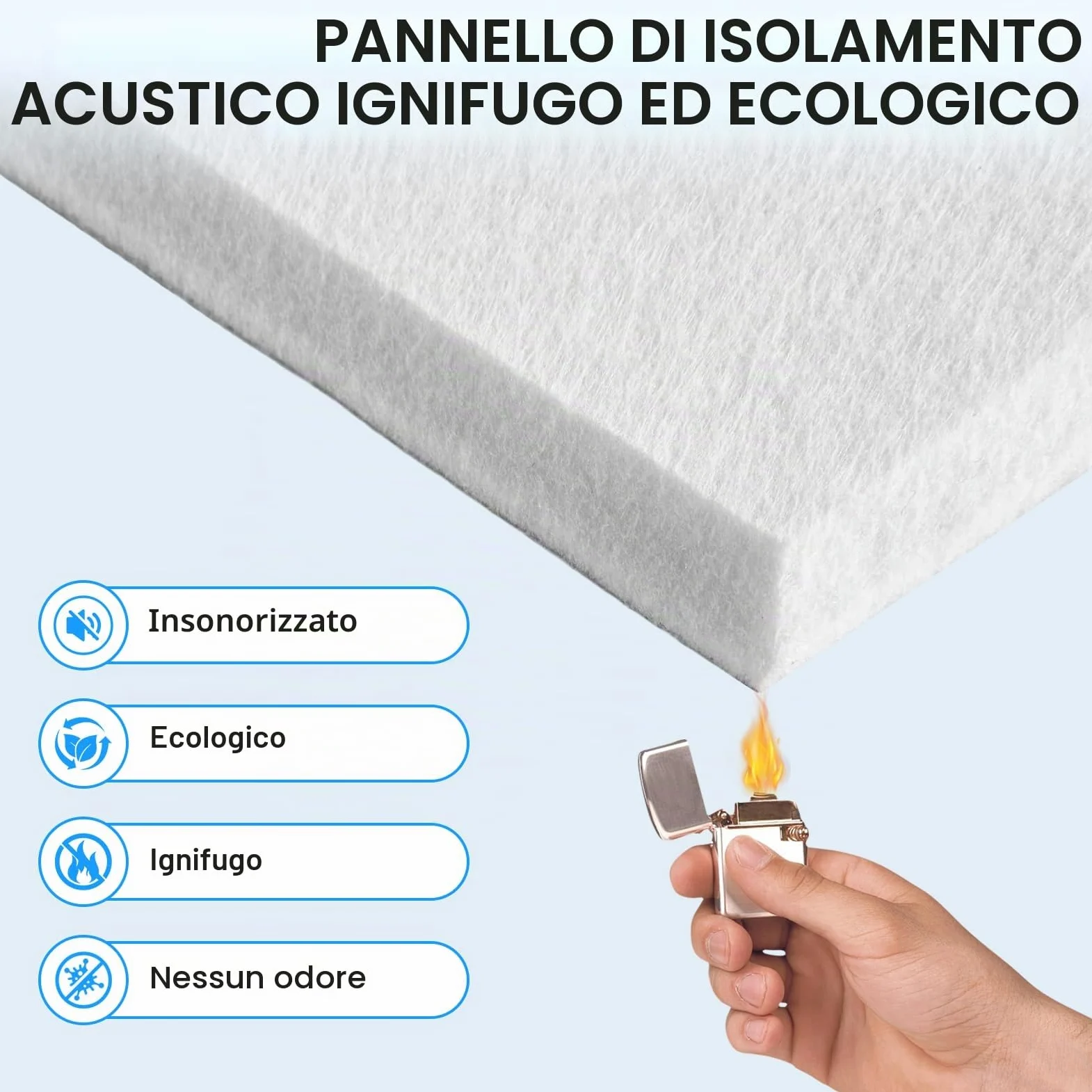 Anluoamfuy 12 Pezzi Pannelli Fonoassorbente Autoadesiva, Isolamento Acustico Fonoassorbente Ad Alta Densità, Isolamento Acustico per Soffitti e Porte Pannelli Fonoassorbenti, Insonorizzazione Stanza