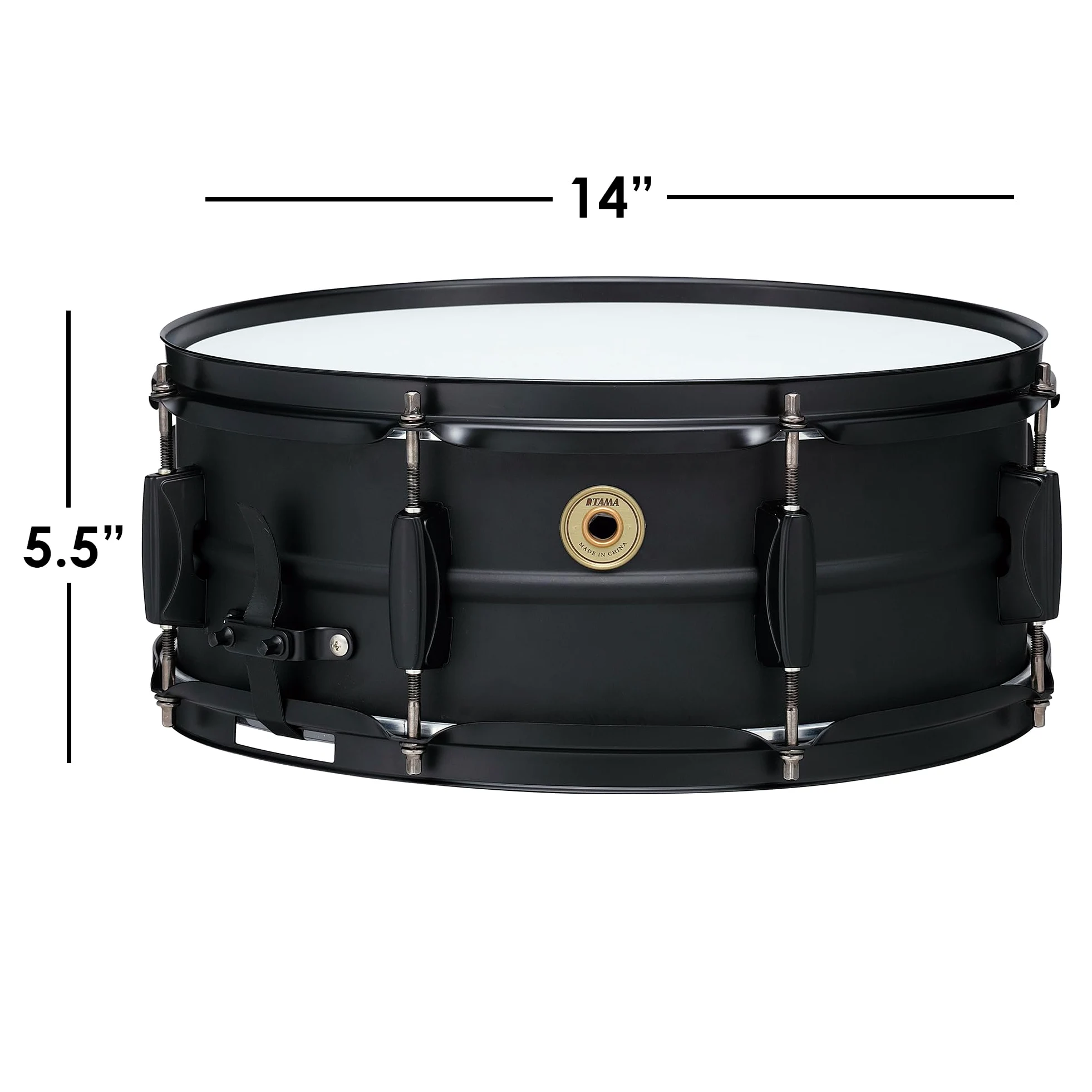 TAMA Metalworks Black Steel Snaredrum – 14" x 5,5" Matte Black (BST1455BK)