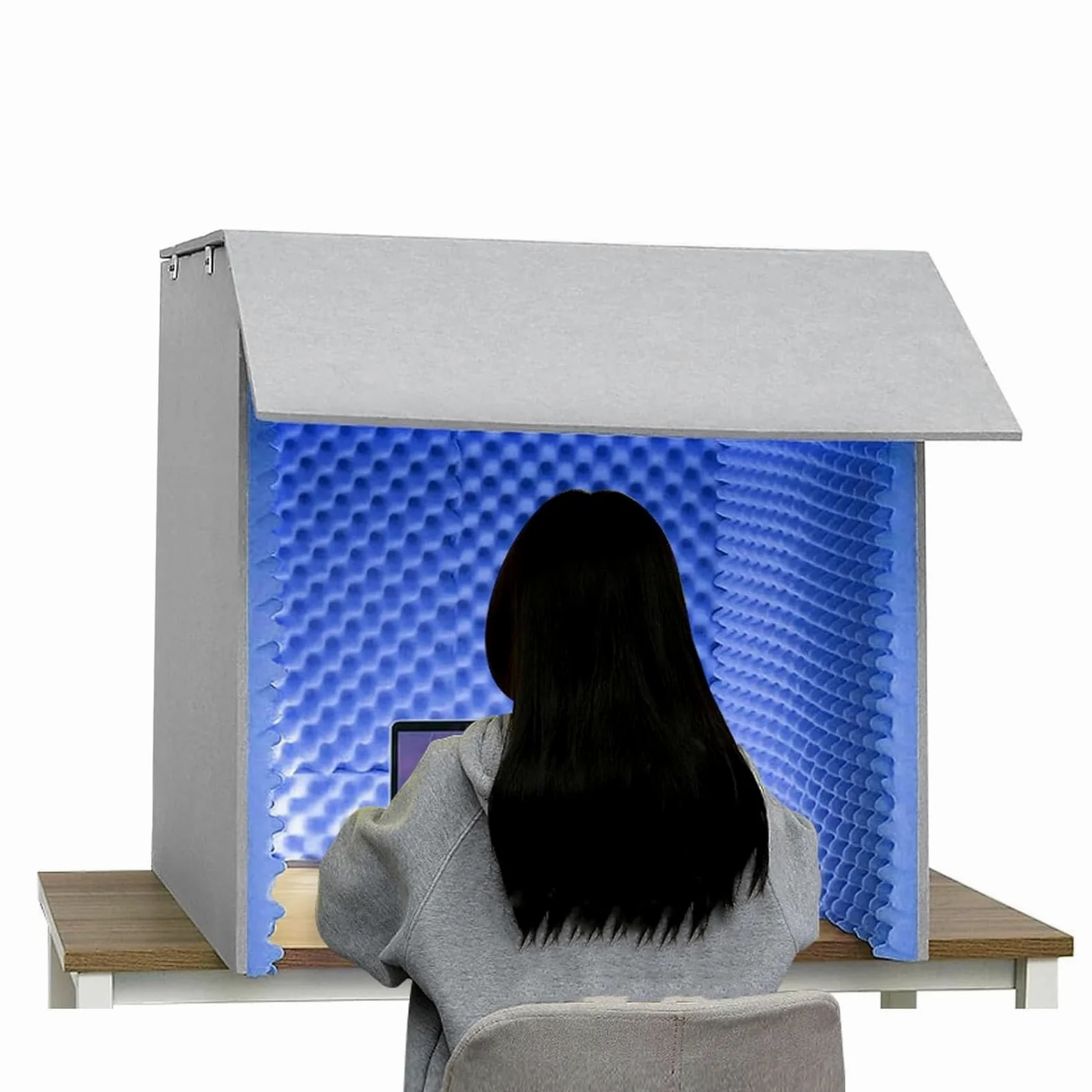 V3VOGUE Cabina Insonorizzata Portatile, Pannelli di Schiuma Acustica, Professionale Microfono Schermo di Isolamento, Spazio Privato, Stabile, per Registrazione Vocale/Acustica Podcast Canto Gaming