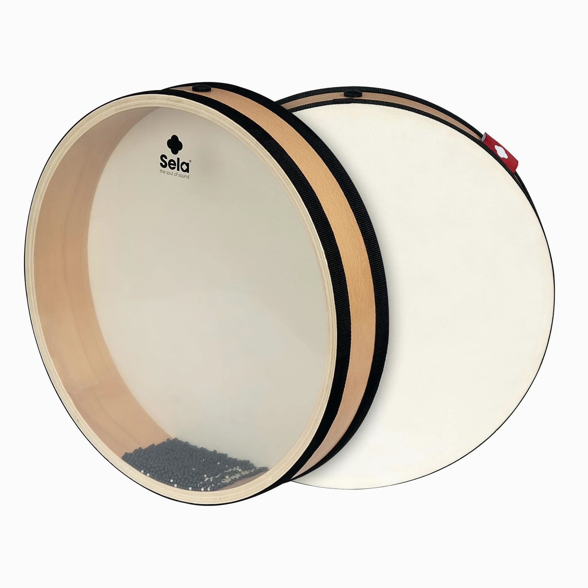 Ocean Drum 50 cm (20"), cornice in legno con pelle naturale
