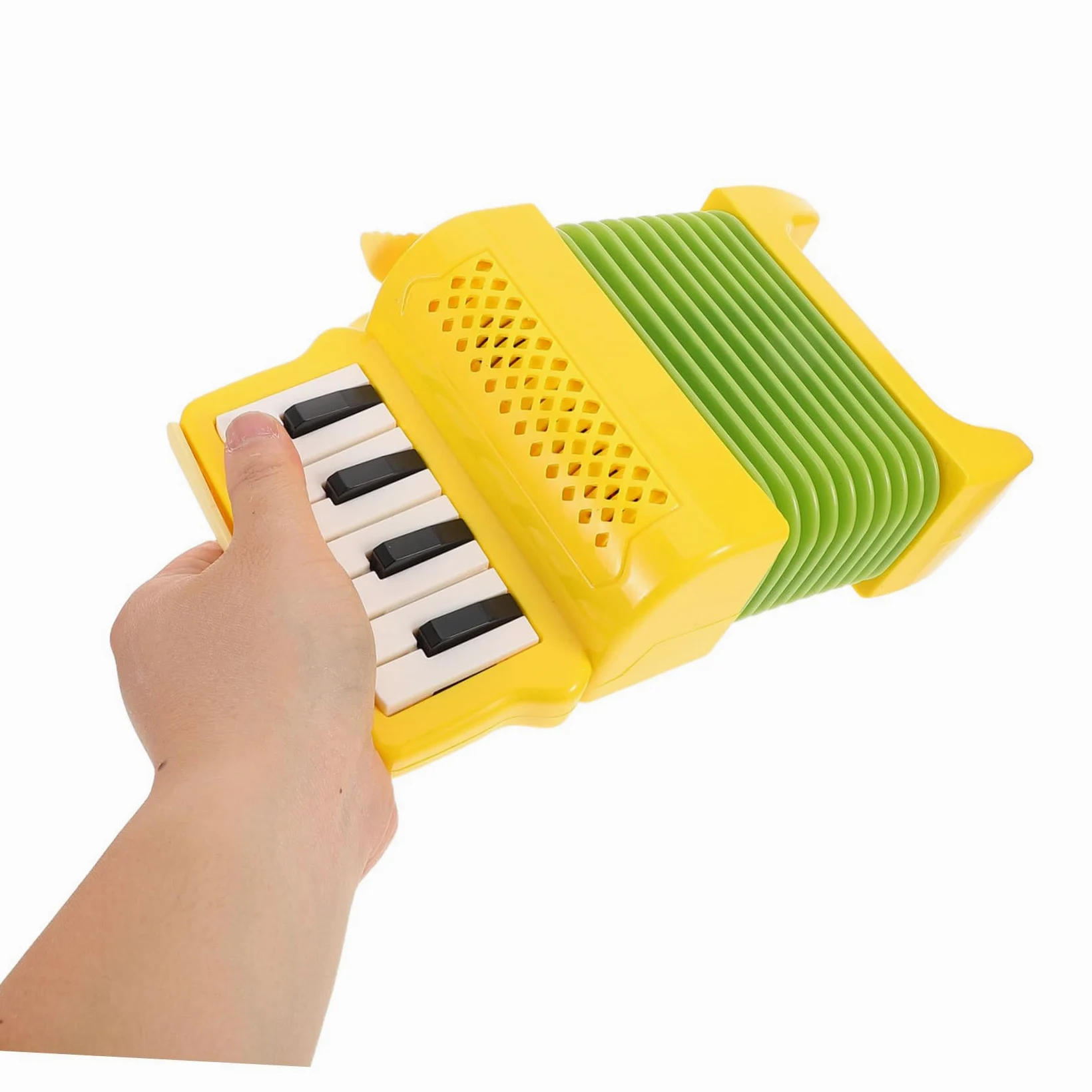BESTonZON Strumento Musicale Giocattolo per Bambini in Plastica Gialla Controllo a Pulsanti, Migliora Coordinazione Dita per Attività Prescolari e Educazione Musicale Precoce
