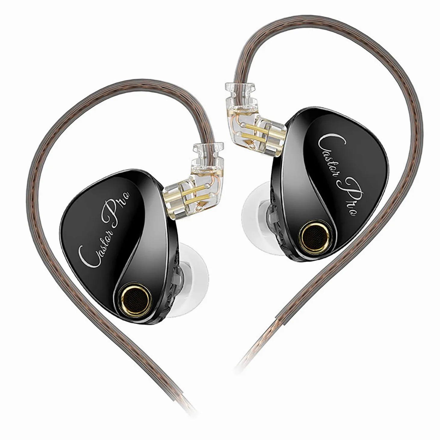 KZ Castor Pro 5 Tone regolabile in Ear Monitor, HiFi migliorati Bass in Ear Headphone, Dual-Dynamic Driver Gaming Earbuds, con cavo staccabile 2PIN-C