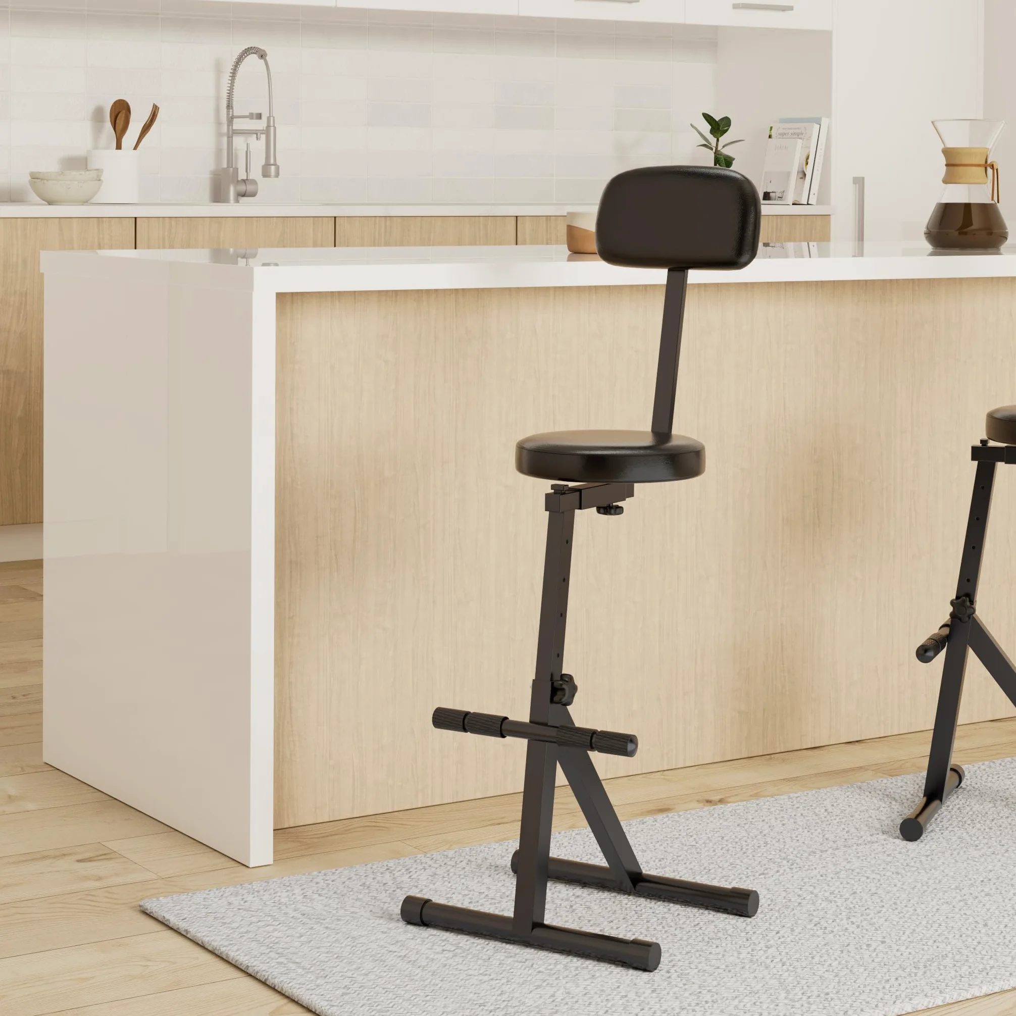 Stagg Sgabello Alto con Schienale per Musicisti